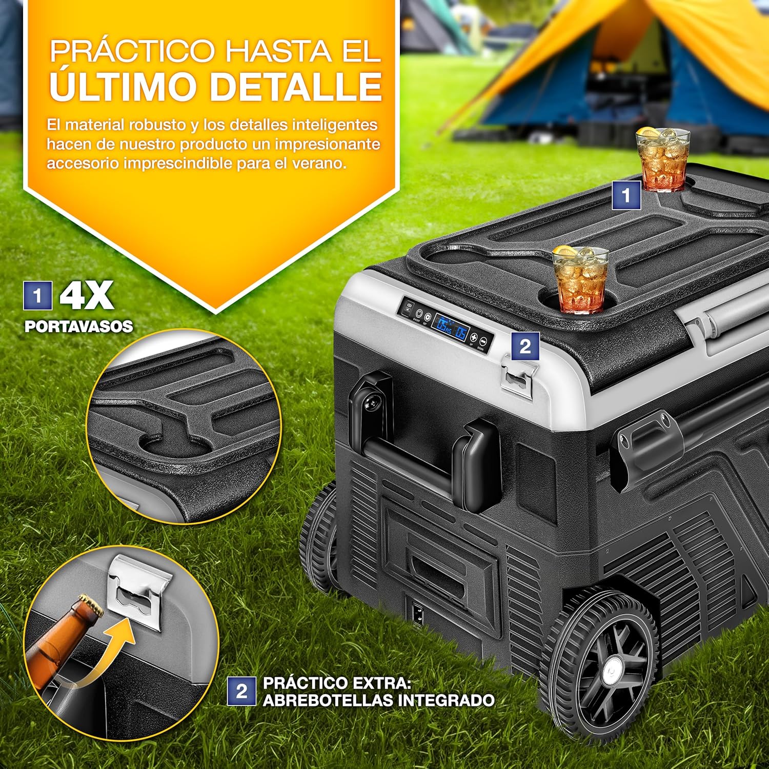 Thumbnail 3 de tillvex® Frigorifero compressore elettrico 50 litri con WiFi e app, 12/24V e 230V
