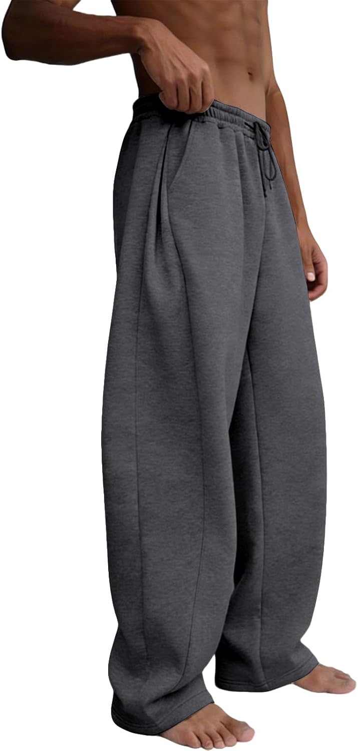 Detalle 2 de Wide-Leg Fleece Sweatpants, 65% Polyester