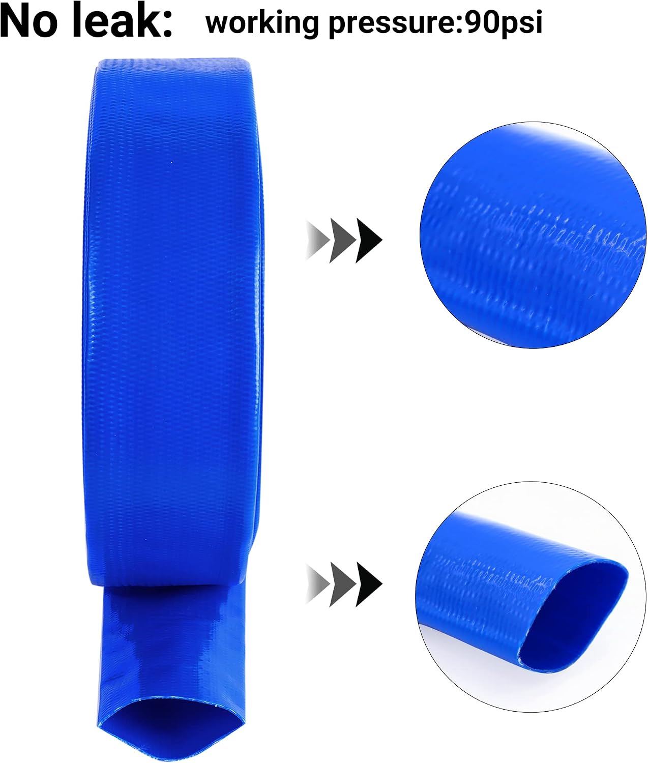 Detalle de Geowaky 2-Inch x 100-Foot Pool Backwash Hose, Reinforced PVC Lay-Flat