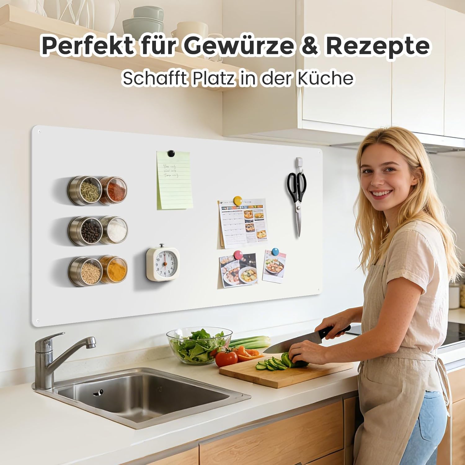Thumbnail 2 de Qiytecno Magnettafel 40x60 cm – Nur Für Magnete, Weiß, Matt Pulverbeschichtet