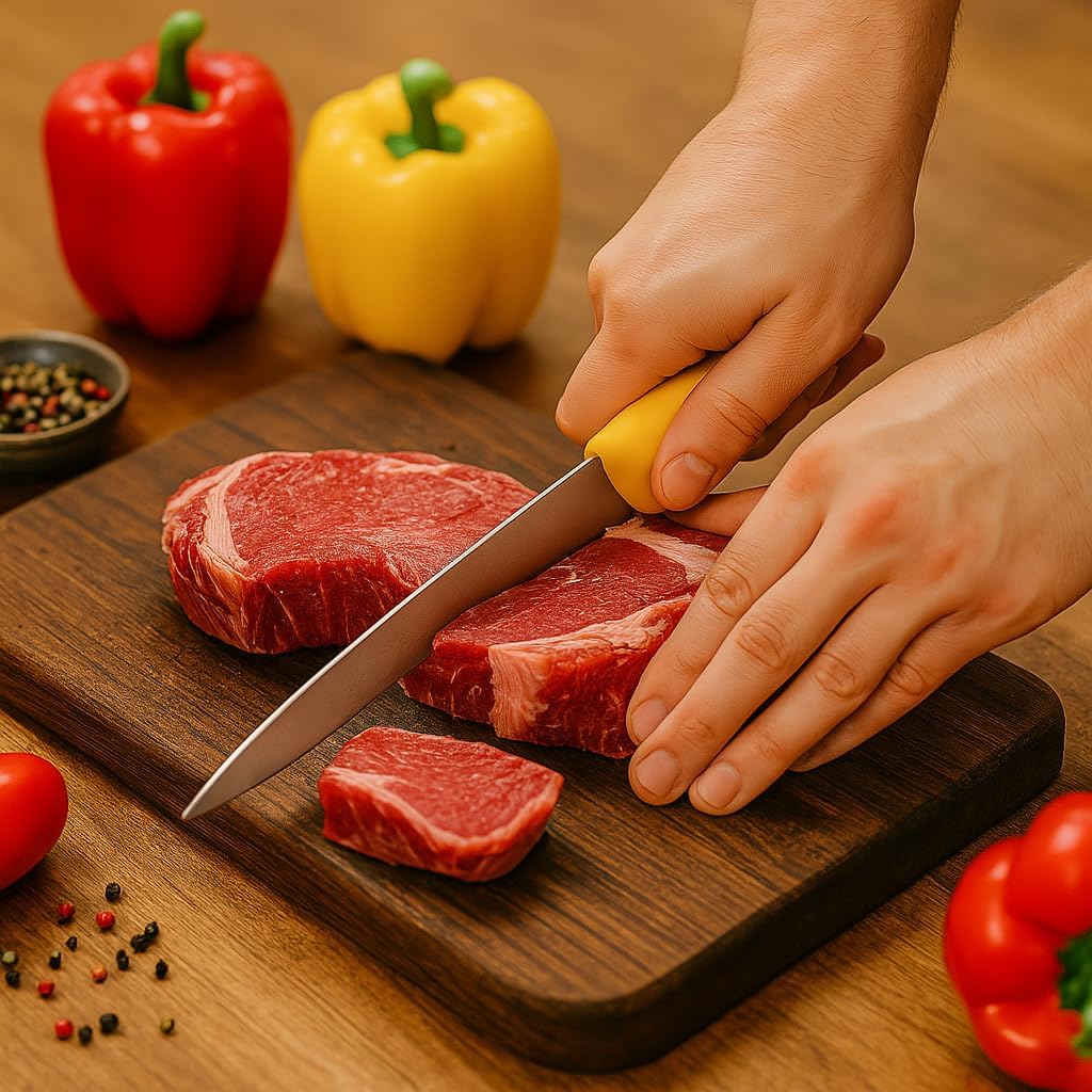 Thumbnail 4 de HOOZ Fleischmesser-Set 8-teilig mit Hackebeil & Wetzstahl (Edelstahl, Ergo-Grip)