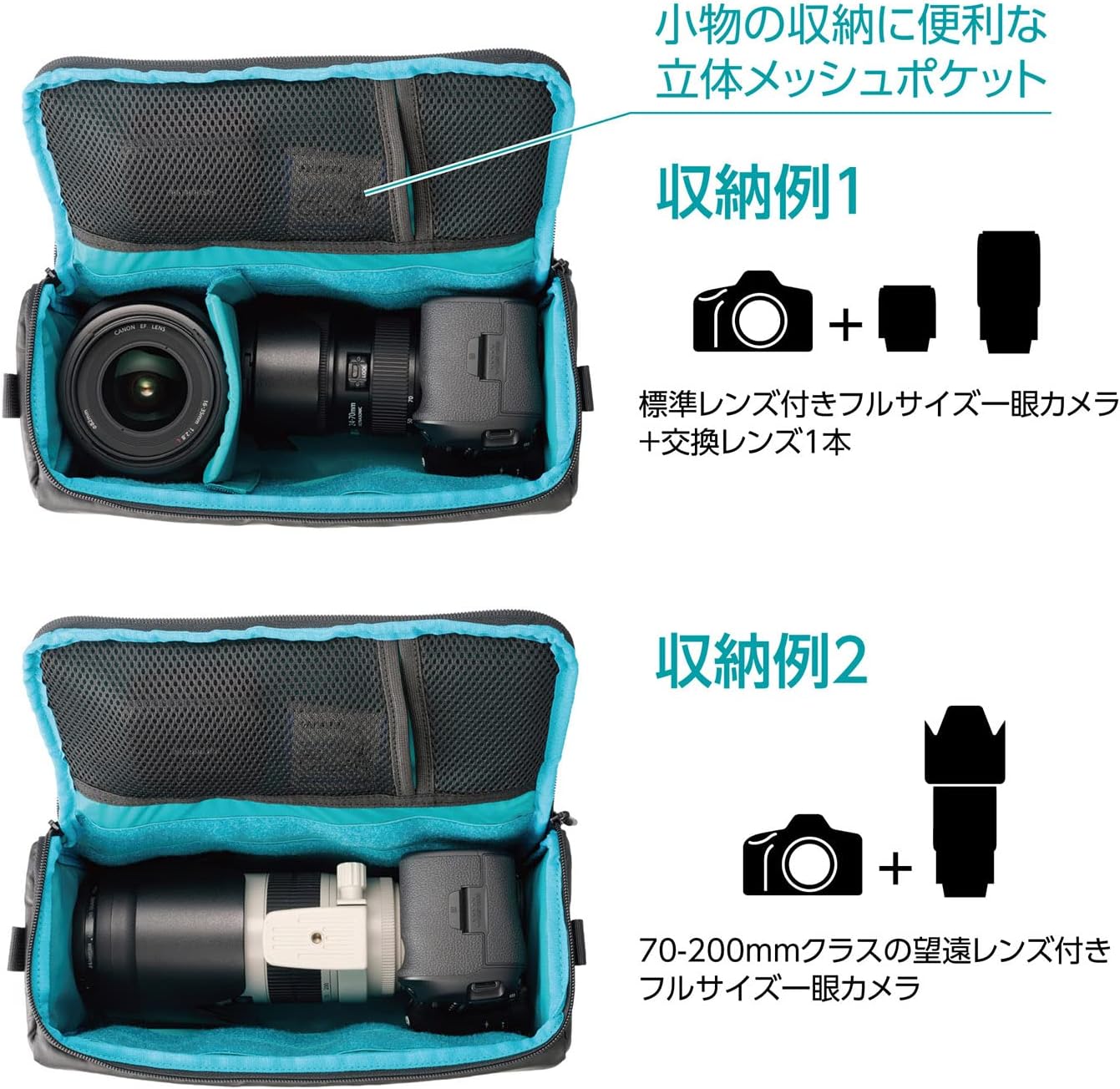 Detalle de ハクバ HAKUBA +SHELL マルチアクセス インナーバッグAZ Lサイズ、約6.1L・タテヨコ両方向アクセス