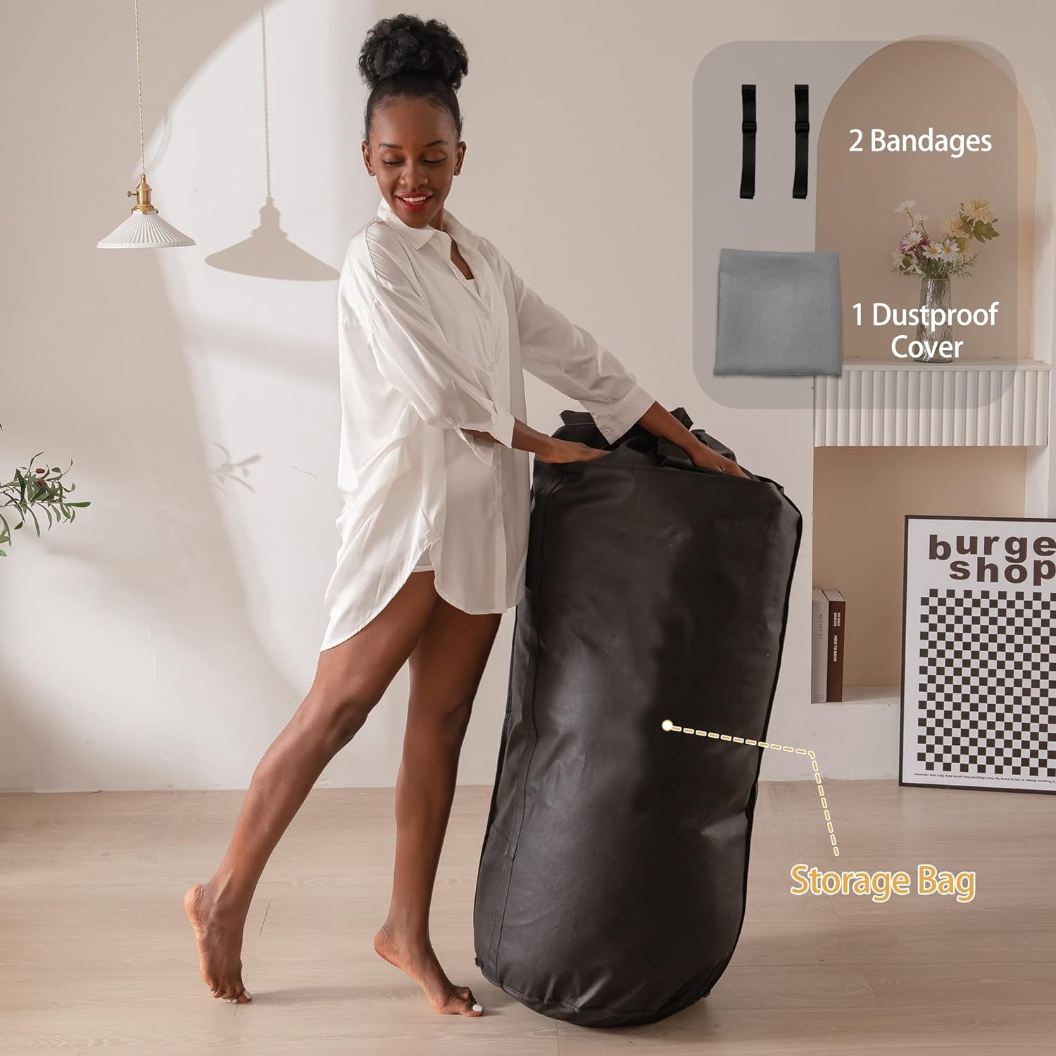 Thumbnail 4 de MAXYOYO Japanese Floor Mattress Futon Mattress, Queen, Grey