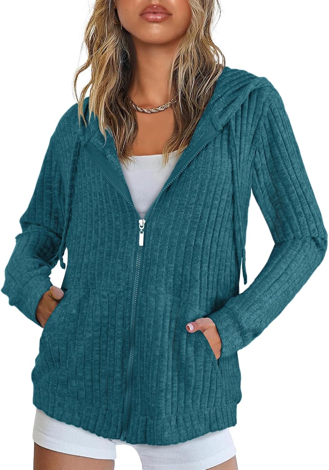 Thumbnail 6 de Flikity Zip Hoodie Damen mit Reißverschluss und Kapuze – weicher Sweatjacke für Frühling, Herbst & milde Wintertage