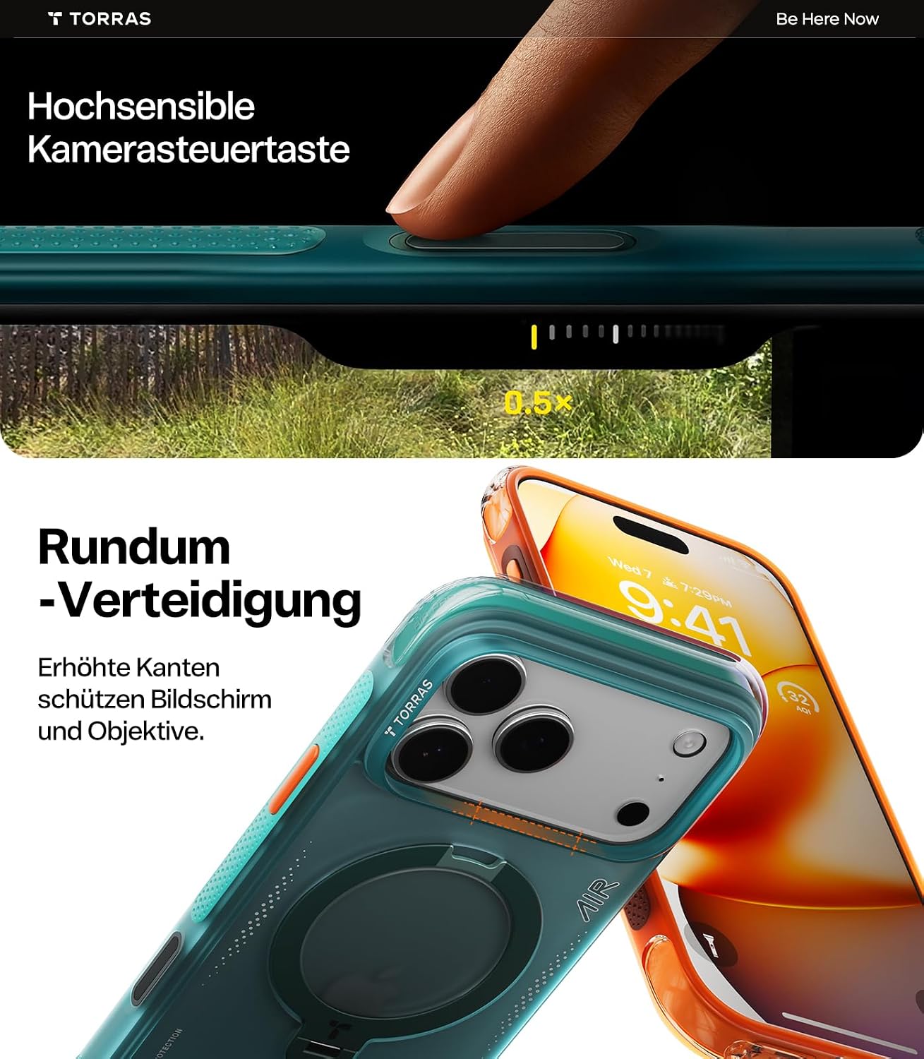 Thumbnail 5 de TORRAS Ostand Q3 Air iPhone 17 Pro Max Hülle 360° Schutz
