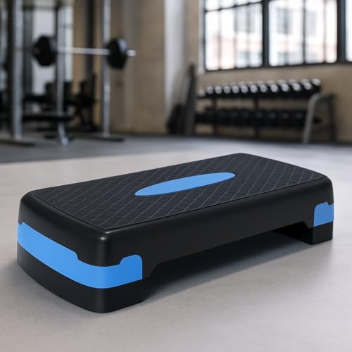 Detalle 2 de Plataforma T-LOVENDO Step aeróbic regulable en 2 alturas (68 x 28 x 10/15 cm) con base antideslizante