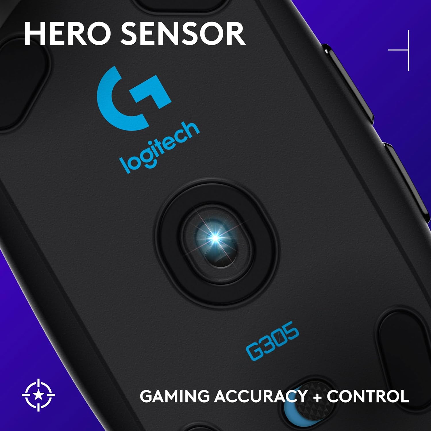 Detalle de Logitech G G305 LIGHTSPEED Wireless Gaming Mouse (HERO 12K Sensor, 12,000 DPI) – Black
