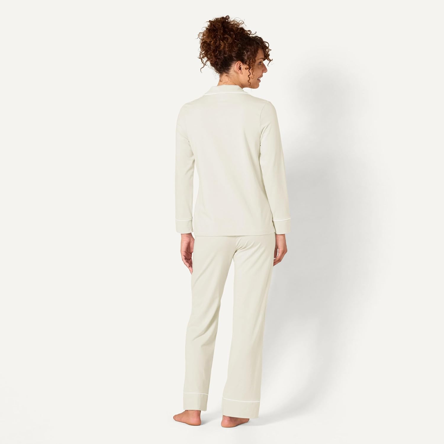 Thumbnail 3 de Amazon Essentials women’s cotton modal pyjama set with long-sleeve shirt and full-length bottoms