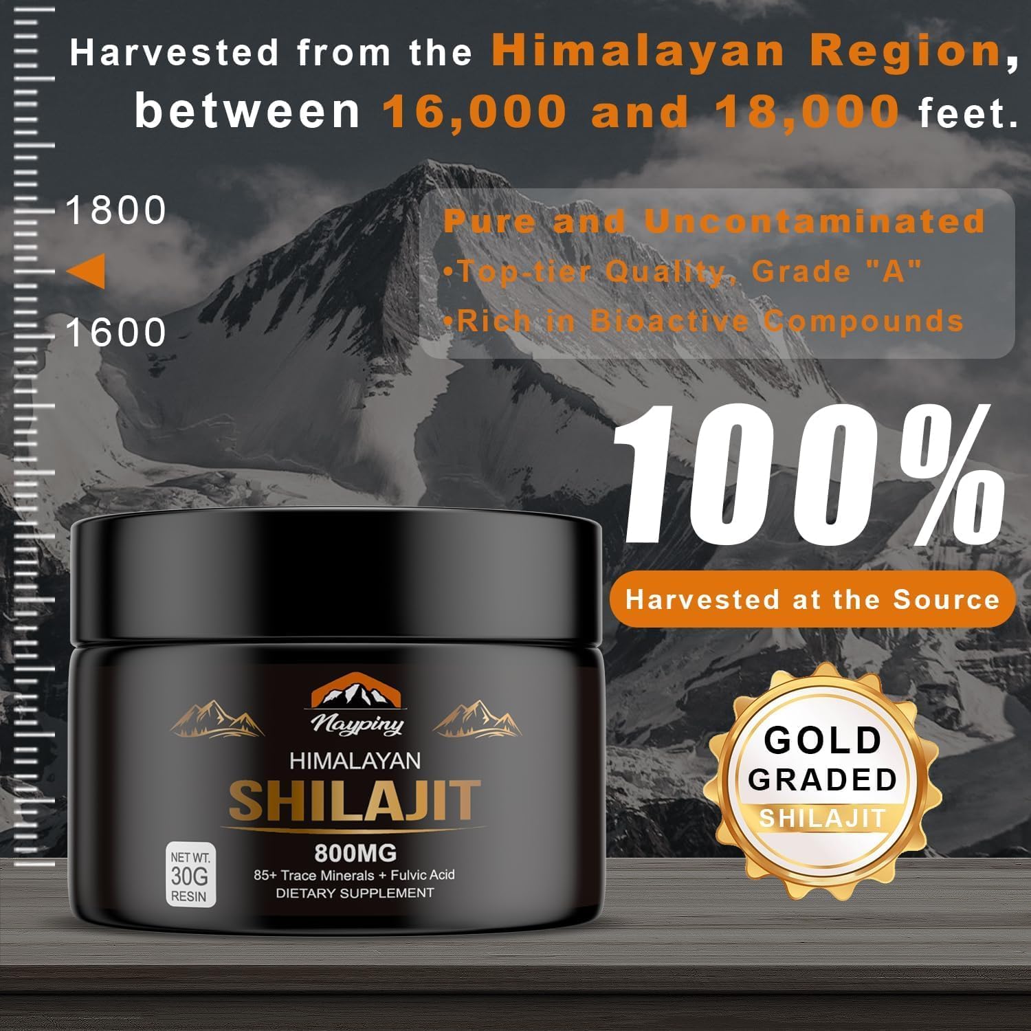 Detalle de Shilajit Resin, 30 Grams