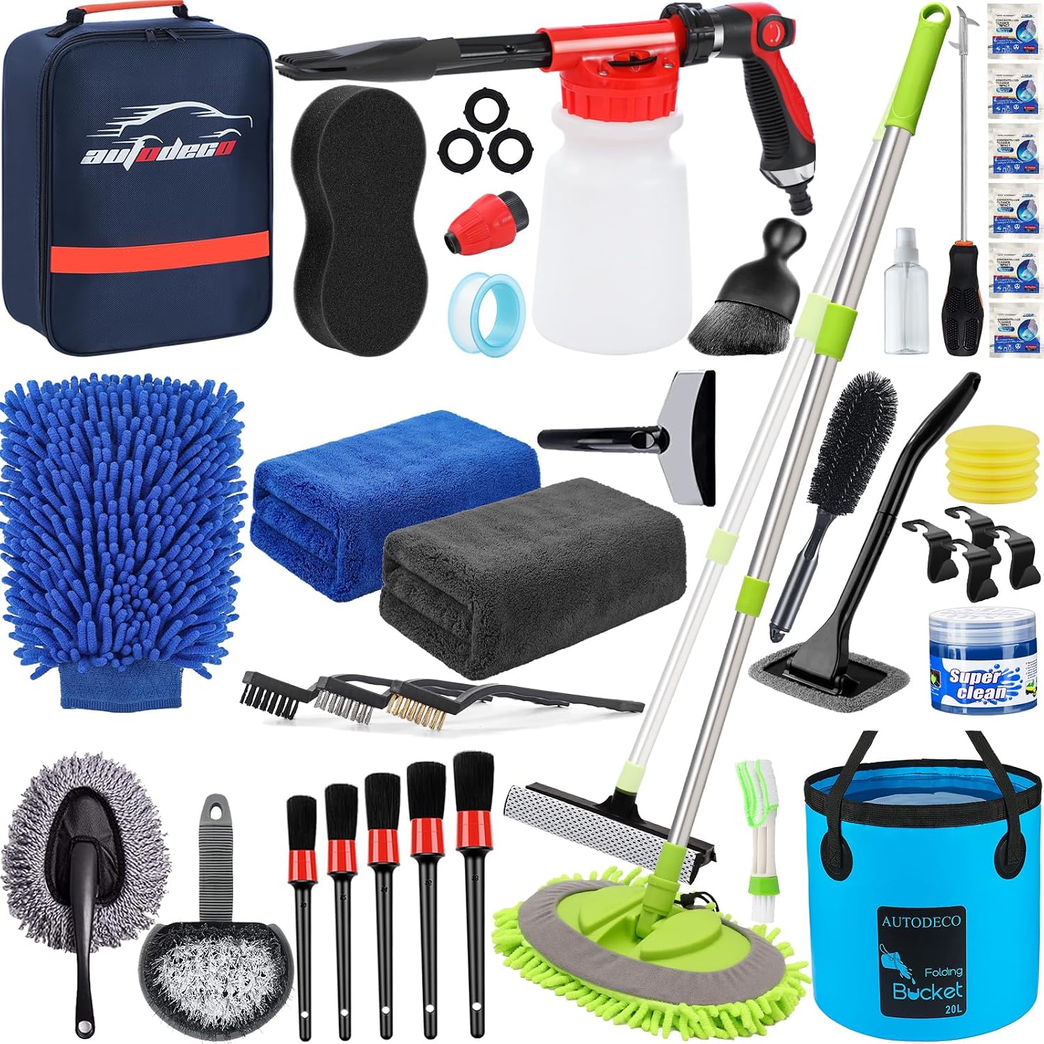 Detalle de AUTODECO 42-piece car wash kit