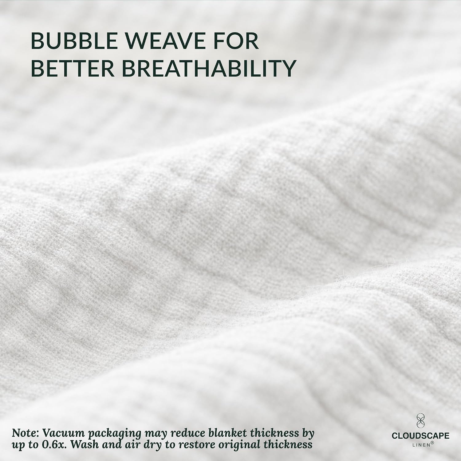 Detalle de Cloudscape Muslin Blanket, King Size