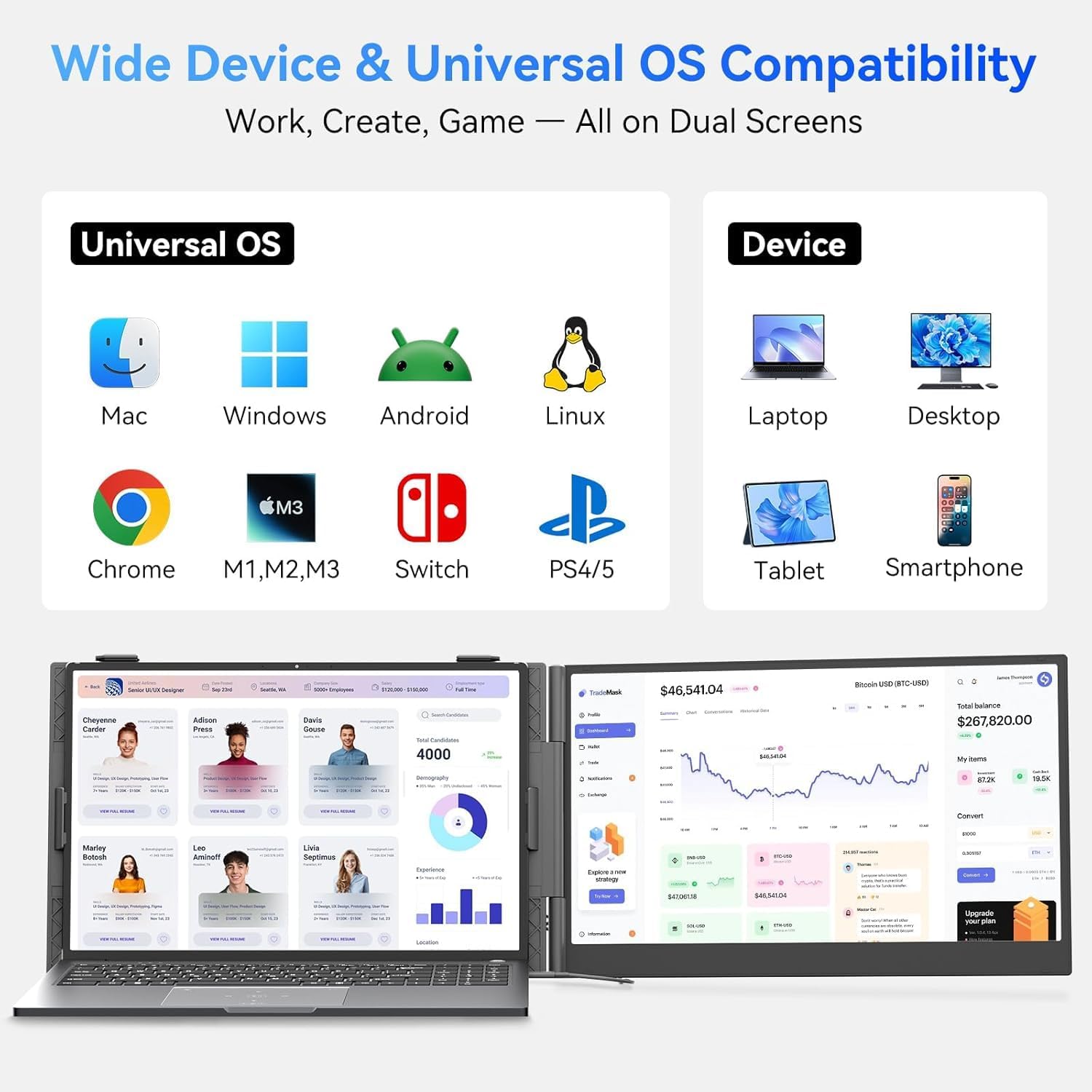 Thumbnail 6 de Blackview Laptop Screen Extender (SCM8) — 15.6" FHD Portable Dual Monitor, Ultra-Light 1.7 lbs