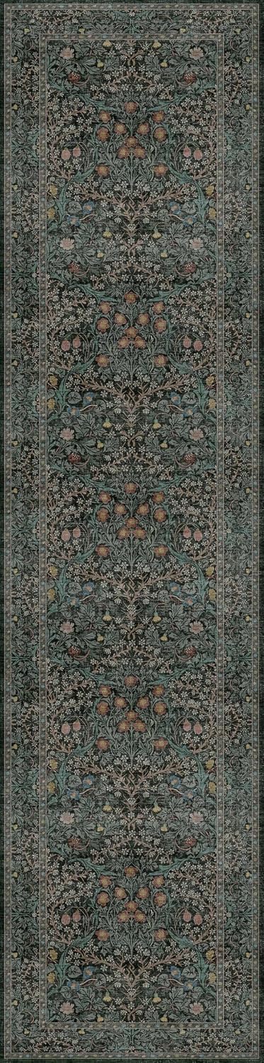Thumbnail 6 de Hazo Haus Dark Green Runner Rug 3x12