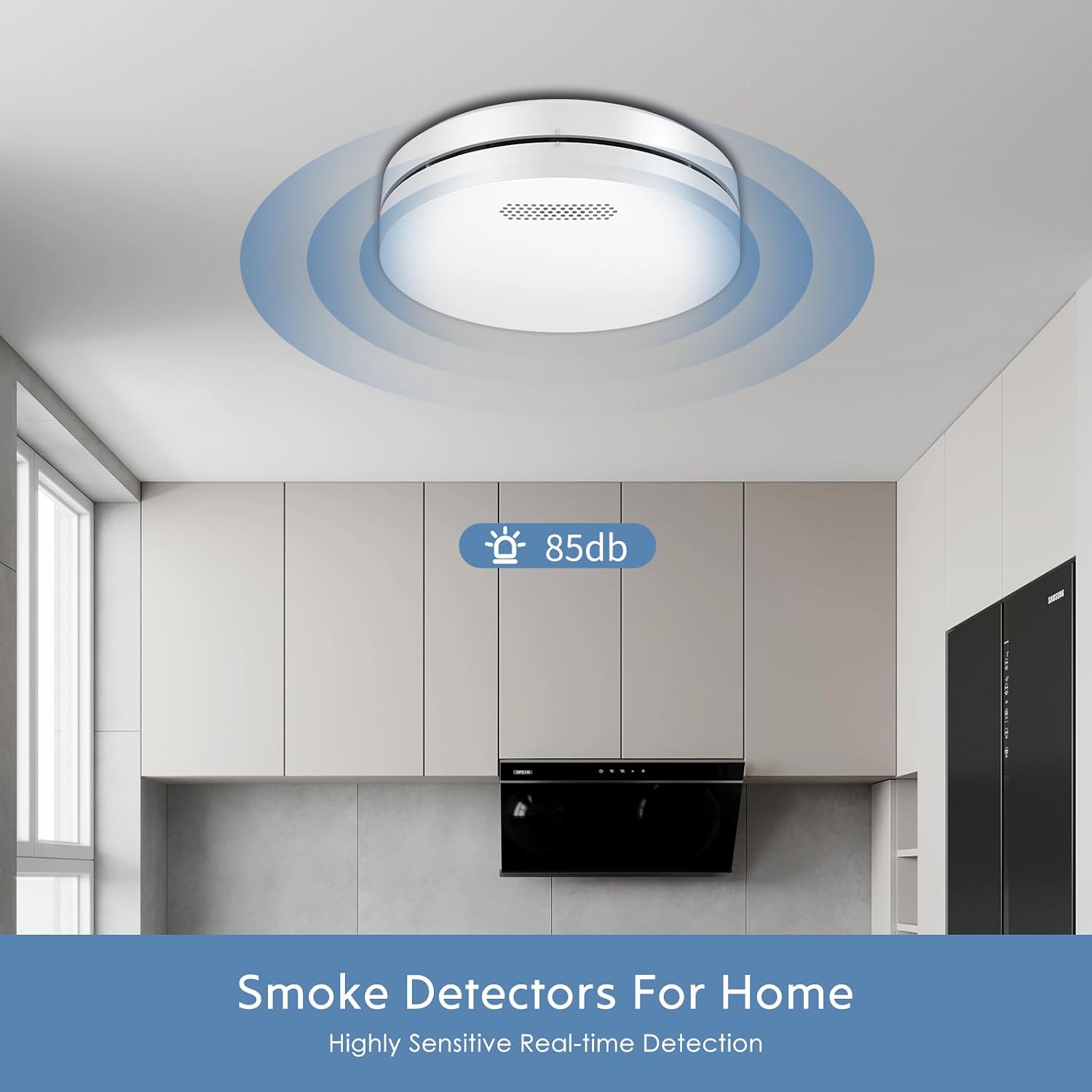 Detalle 2 de XINDUM Wireless Interlinked Smoke Alarms 6-pack