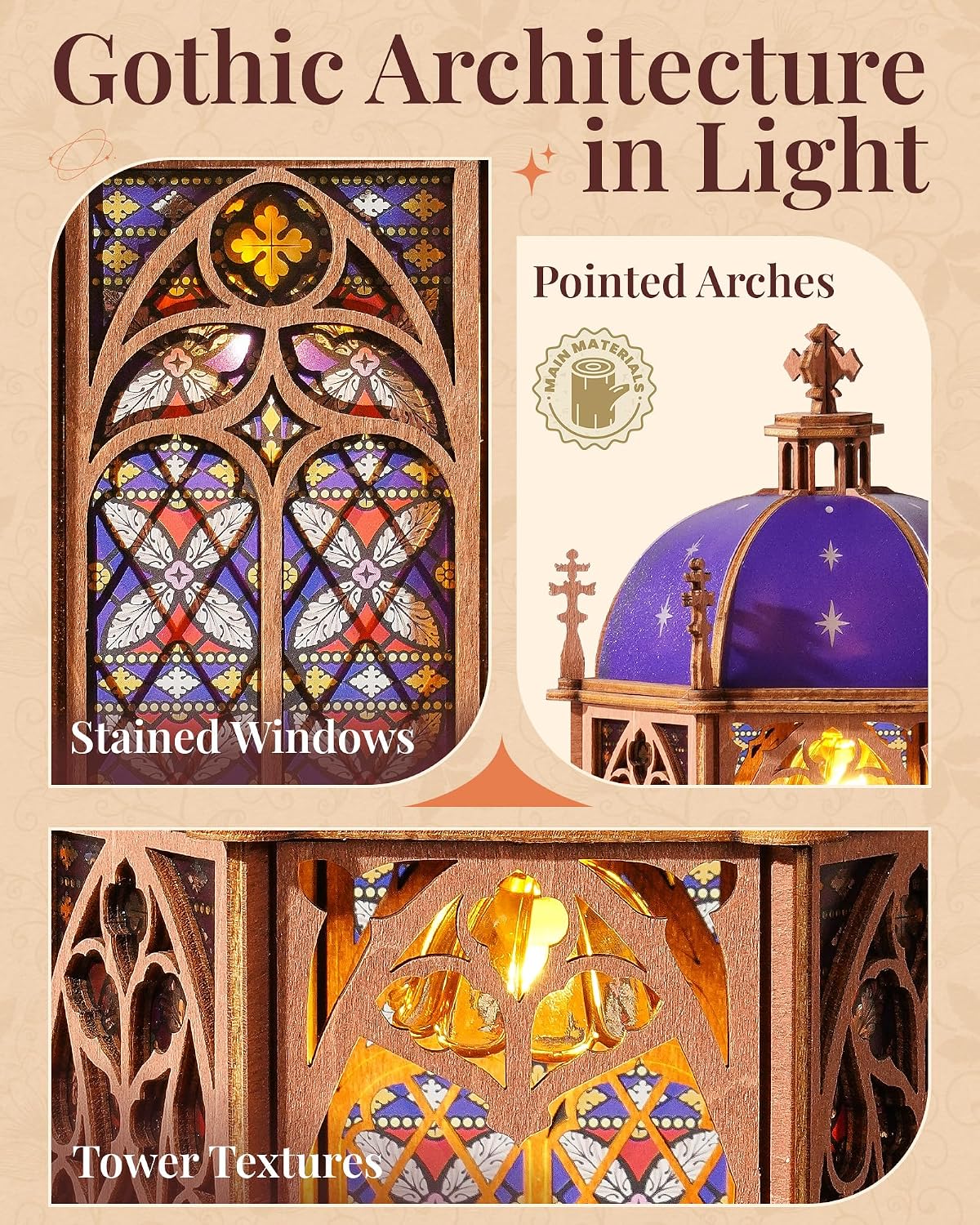 Detalle 1 de Rowood wooden 3D puzzle Starry Dome