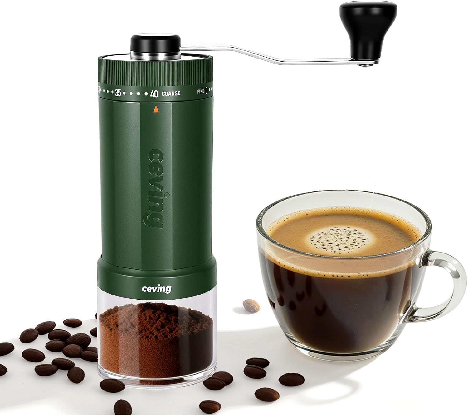 Thumbnail 5 de CEVING Mini Manual Coffee Grinder with 40 External Settings