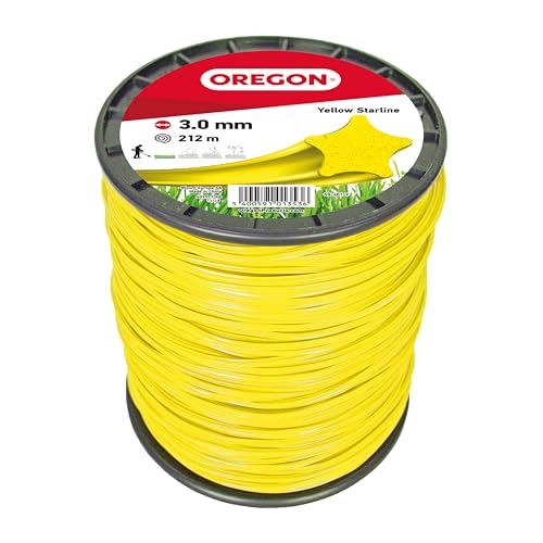 Detalle de Oregon Yellow Star Hilo para Desbrozadora 3 mm x 212 m (69-461-Y): rendimiento y compatibilidad para hierba y maleza