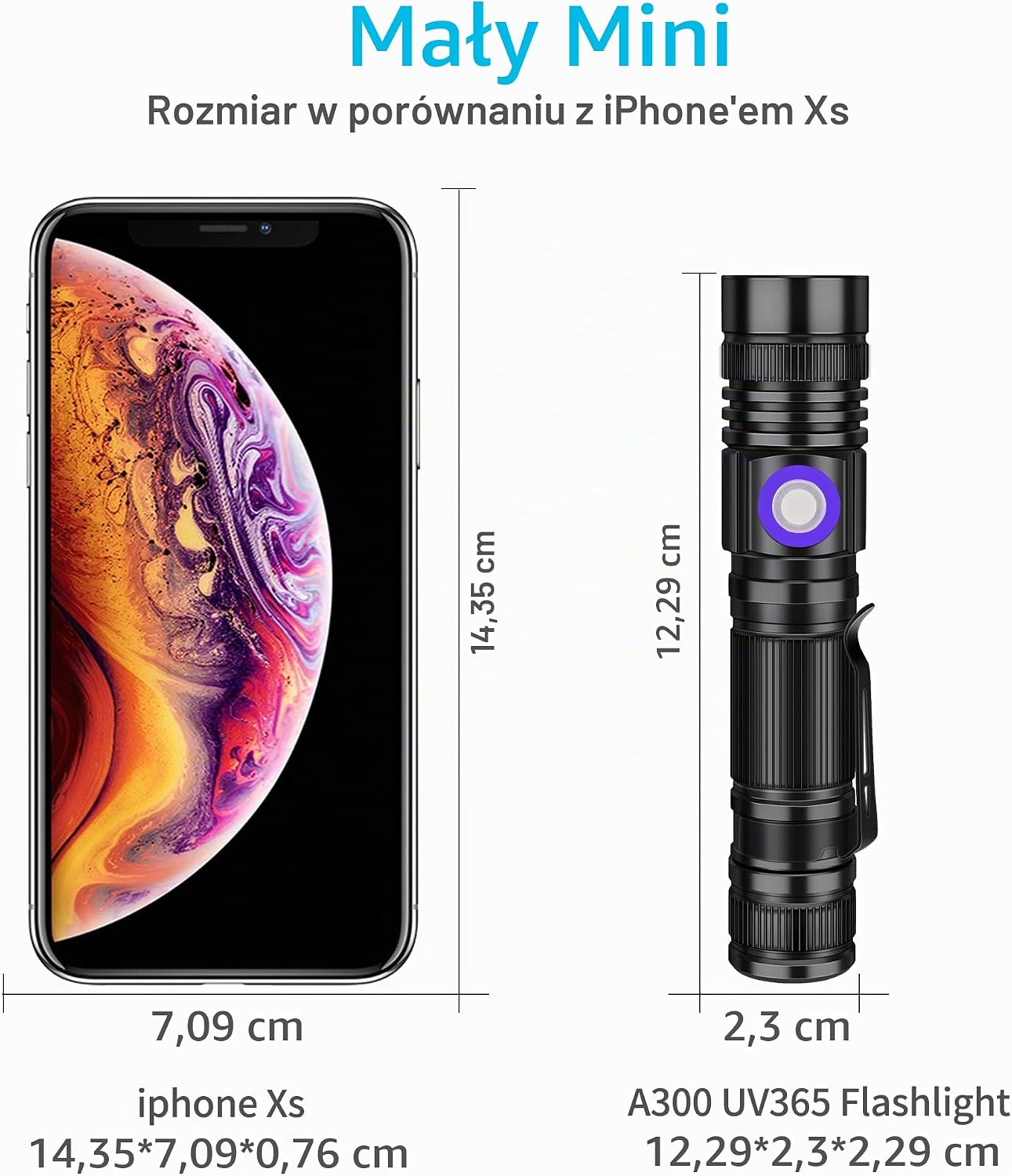 Thumbnail 5 de DARKBEAM A300 latarka UV 395 nm z regulacją wiązki i ładowaniem USB