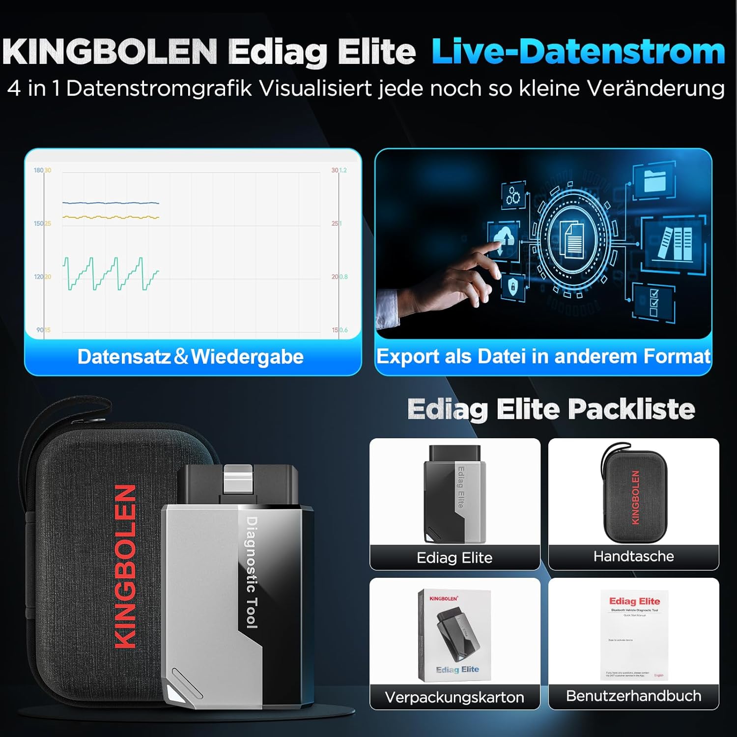 Thumbnail 5 de KINGBOLEN EDIAG Elite OBD2 Diagnosegerät