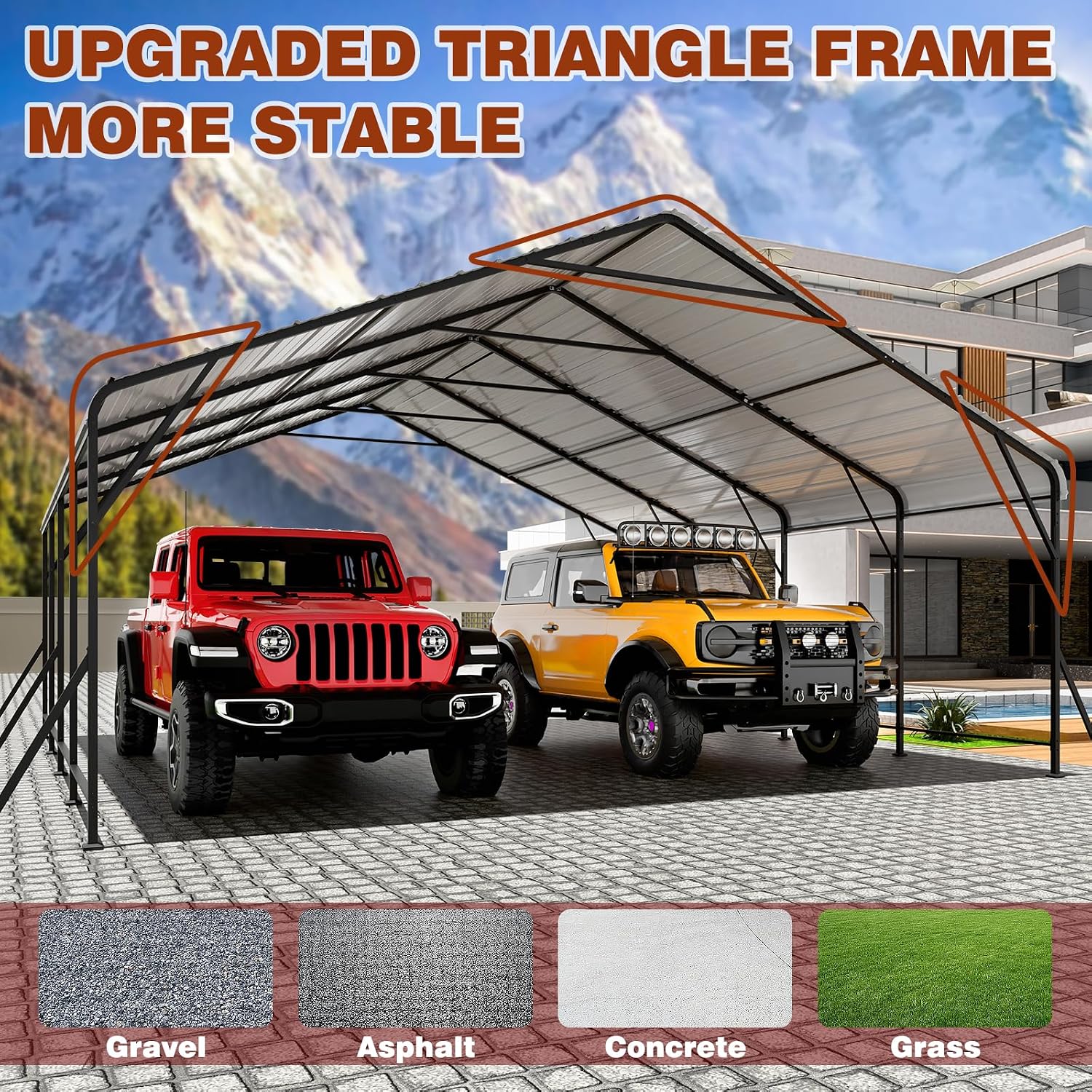 Thumbnail 6 de LEVELEVE Metal Carport 20x20 FT