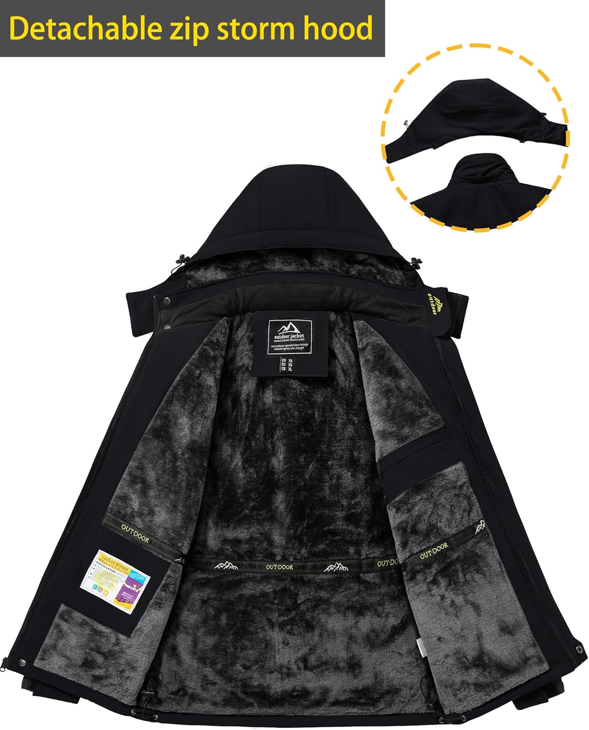Thumbnail 3 de TACVASEN Men's Winter Ski Jacket waterproof 1️⃣