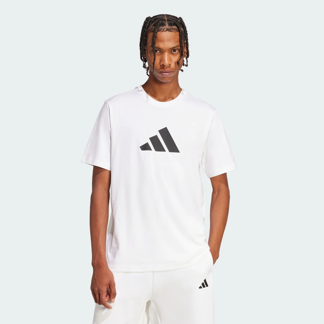 Detalle de Camiseta Future Icons 3 Bar Logo de Adidas — blanca, para uso diario
