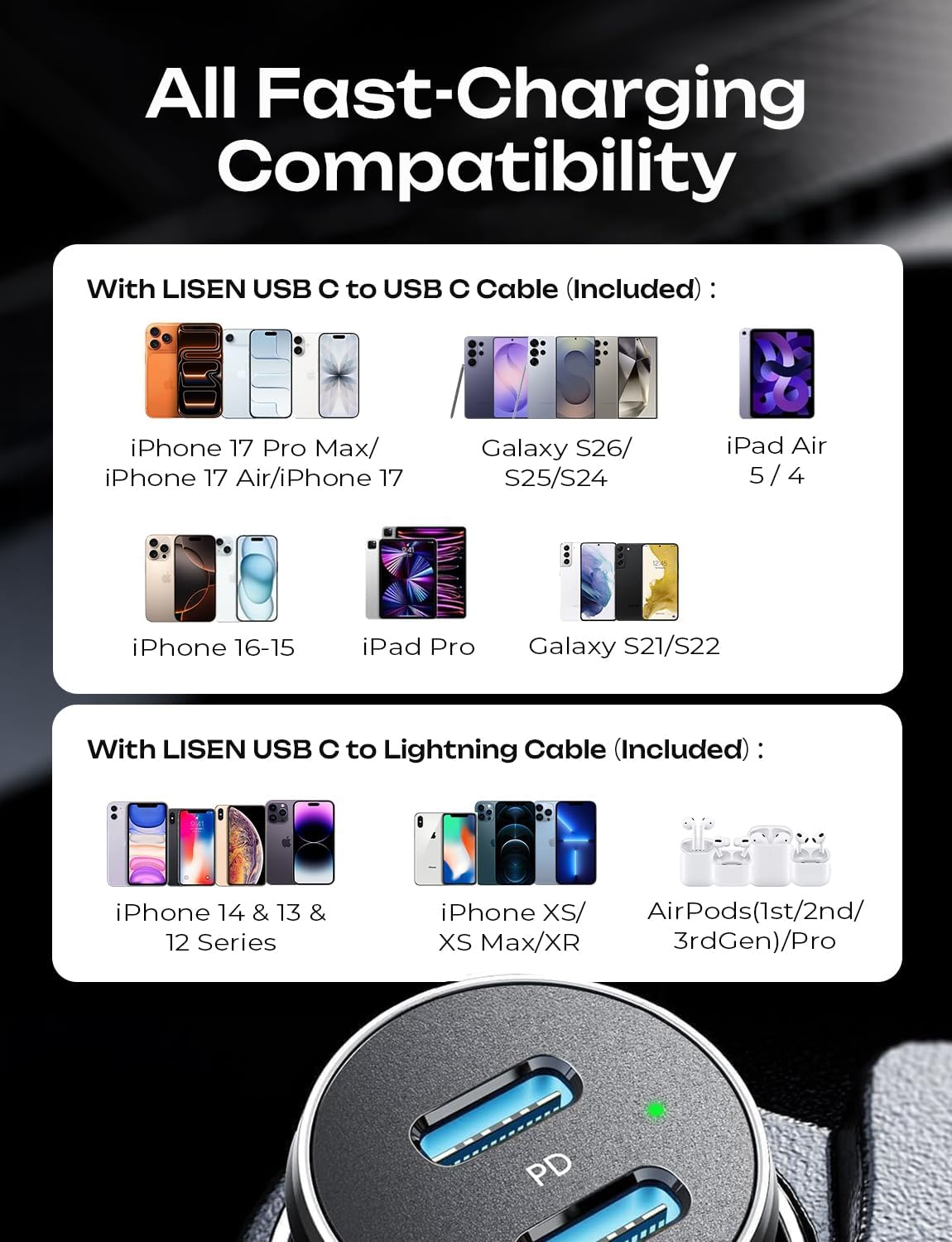 Thumbnail 4 de AINOPE 67.5W Car Charger USB-C Fast Charging 🔌