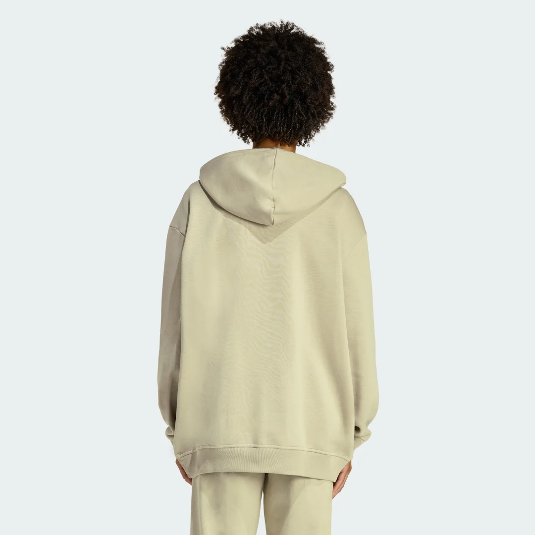 Detalle de Sudadera con capucha Essentials Oversized Fleece de Adidas – beige