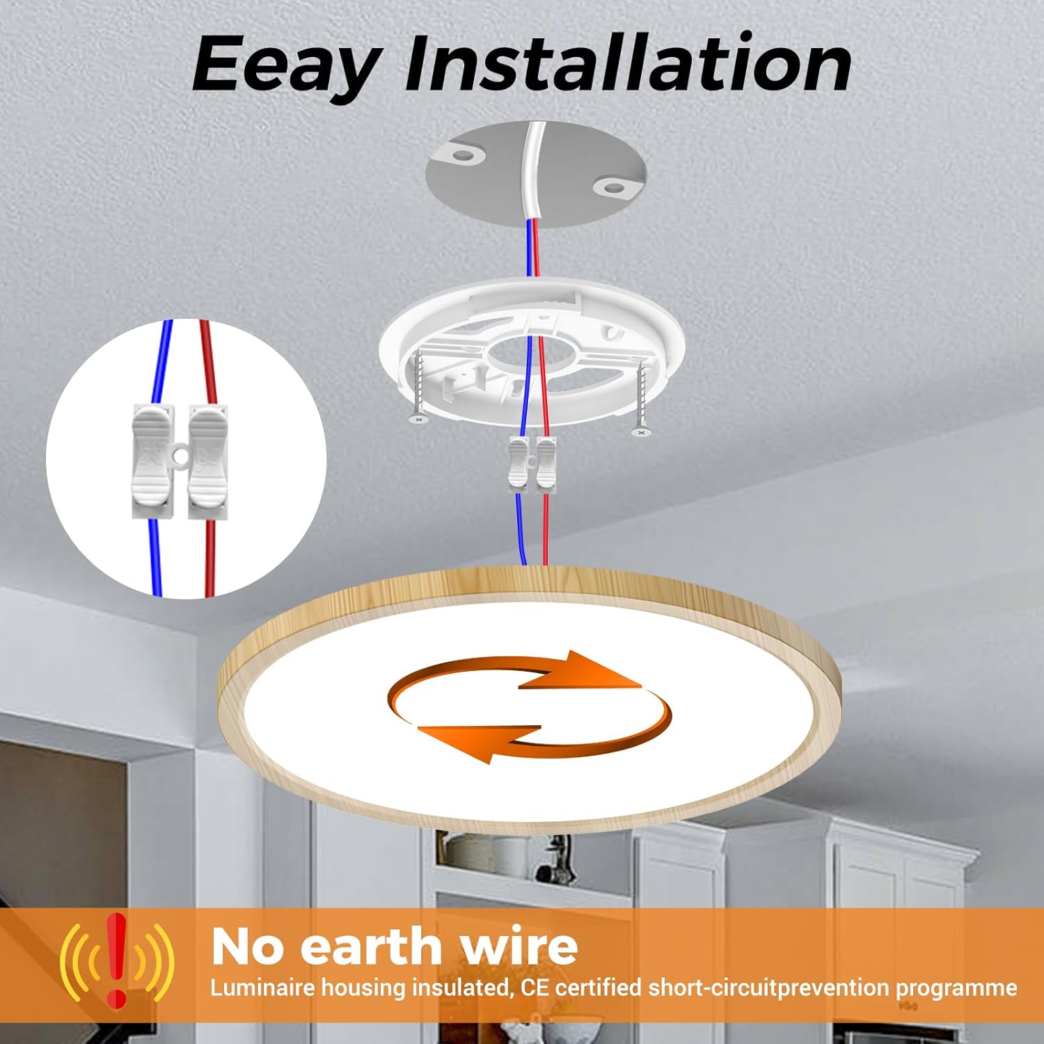 Thumbnail 6 de Slochi LED Deckenleuchte Flach 30 cm – 3 Farbtemperaturen (3000K/4000K/6500K), IP44, ultradünn