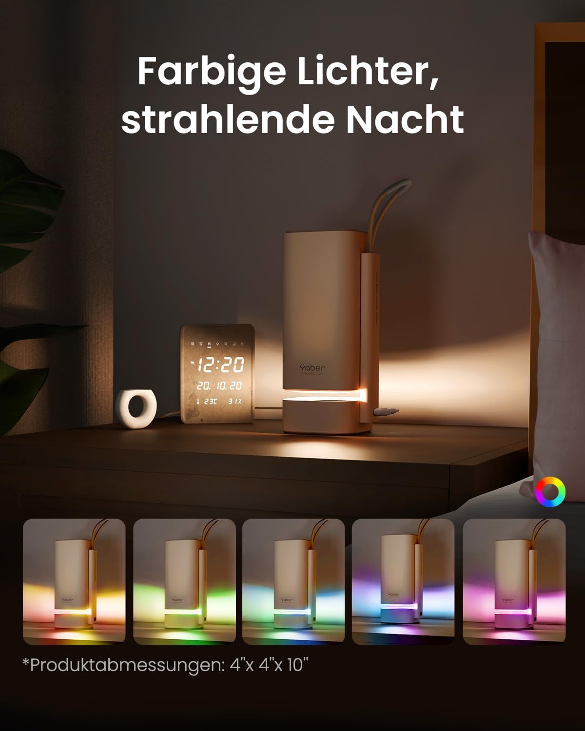 Thumbnail 4 de Yaber T1 Pro Smart Beamer Full HD 1080P mit HDR10, WLAN 6 & Bluetooth 5.4 sowie 180°-Stütze