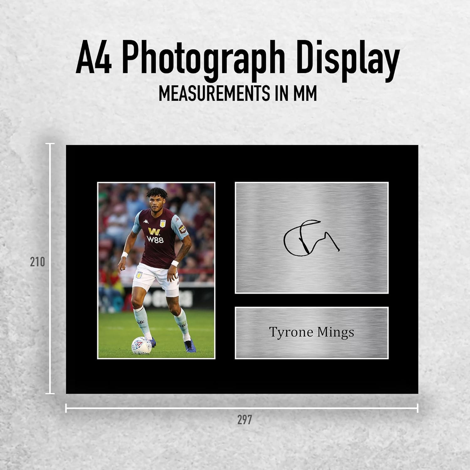 Thumbnail 1 de HWC Trading A4 Tyrone Mings Aston Villa signed autograph picture (printed display) for football fans
