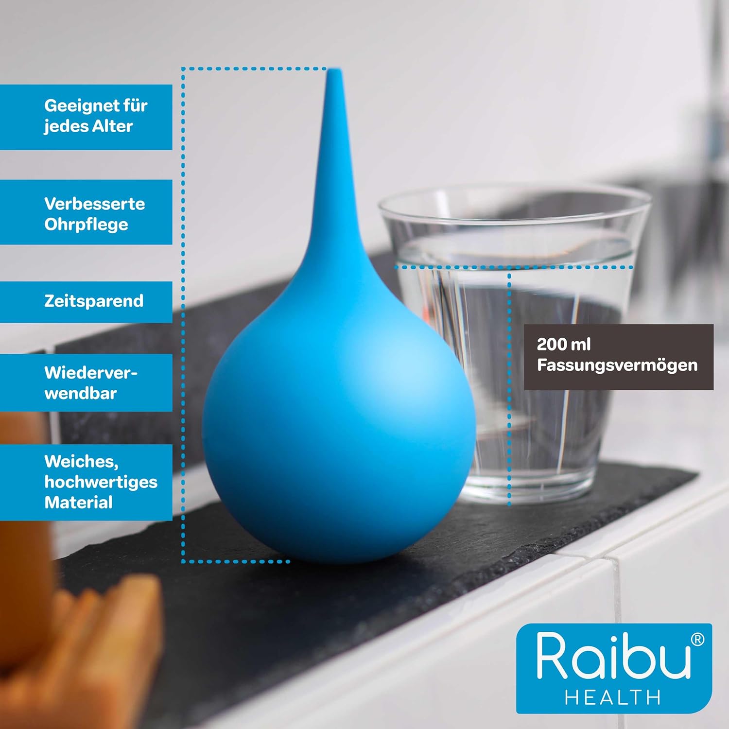 Detalle 2 de Raibu Ohrenreiniger 200ml Ohrendusche