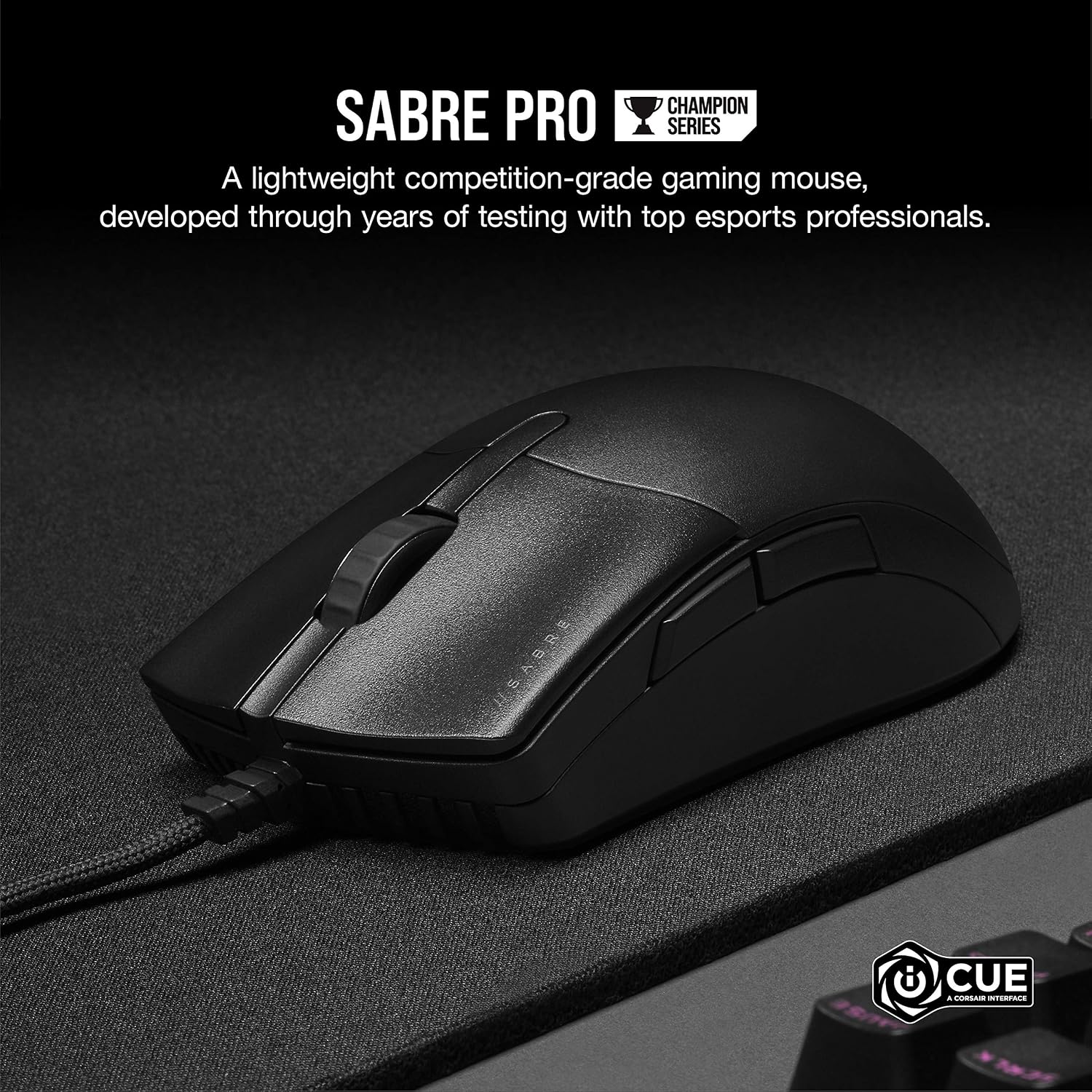 Detalle de CORSAIR SABRE PRO CHAMPION SERIES ゲーミングマウス 69g・最大18,000DPI・最大8,000Hz