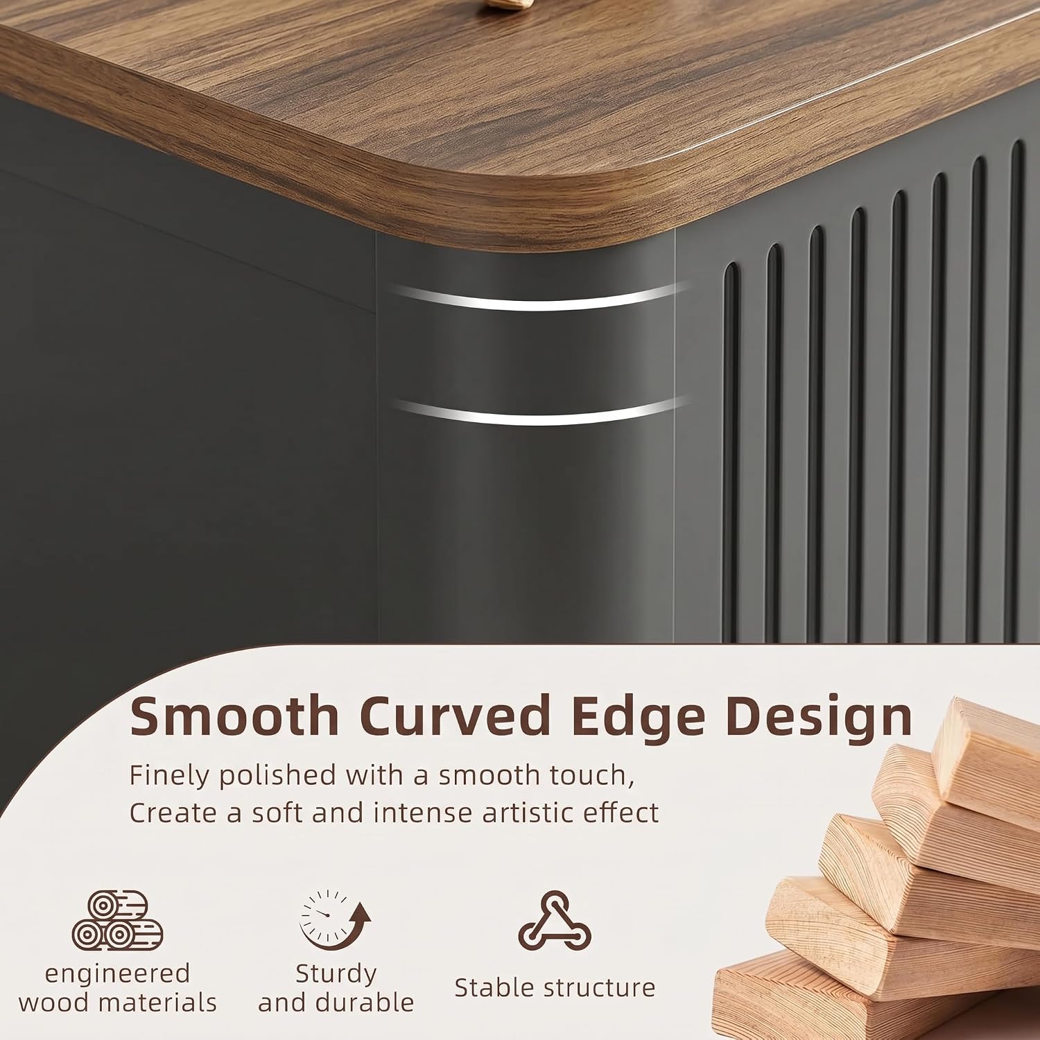 Thumbnail 2 de Decofy Lift-Top Coffee Table with Walnut Top