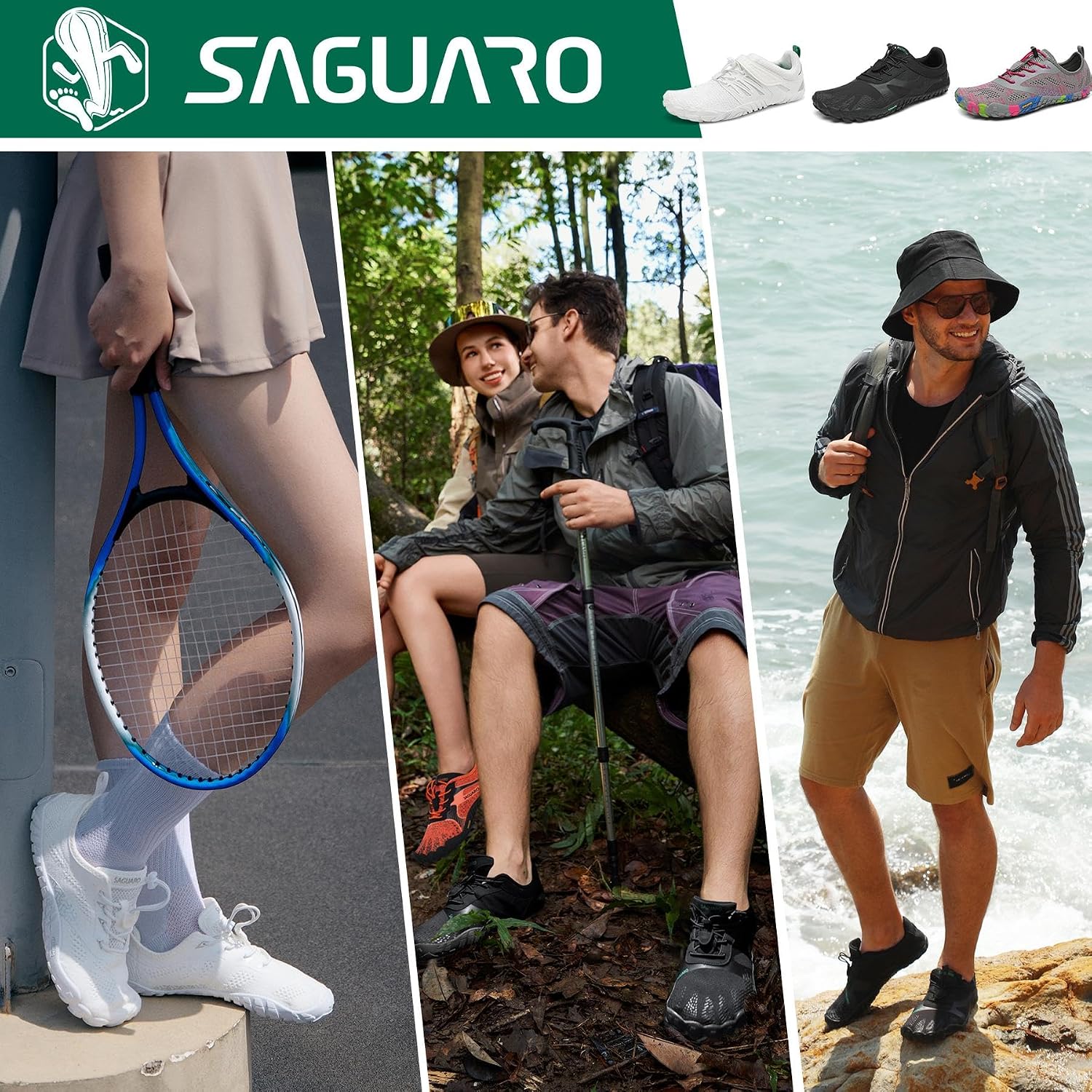 Detalle de SAGUARO Barfußschuhe Outdoor für Alltag 36-48