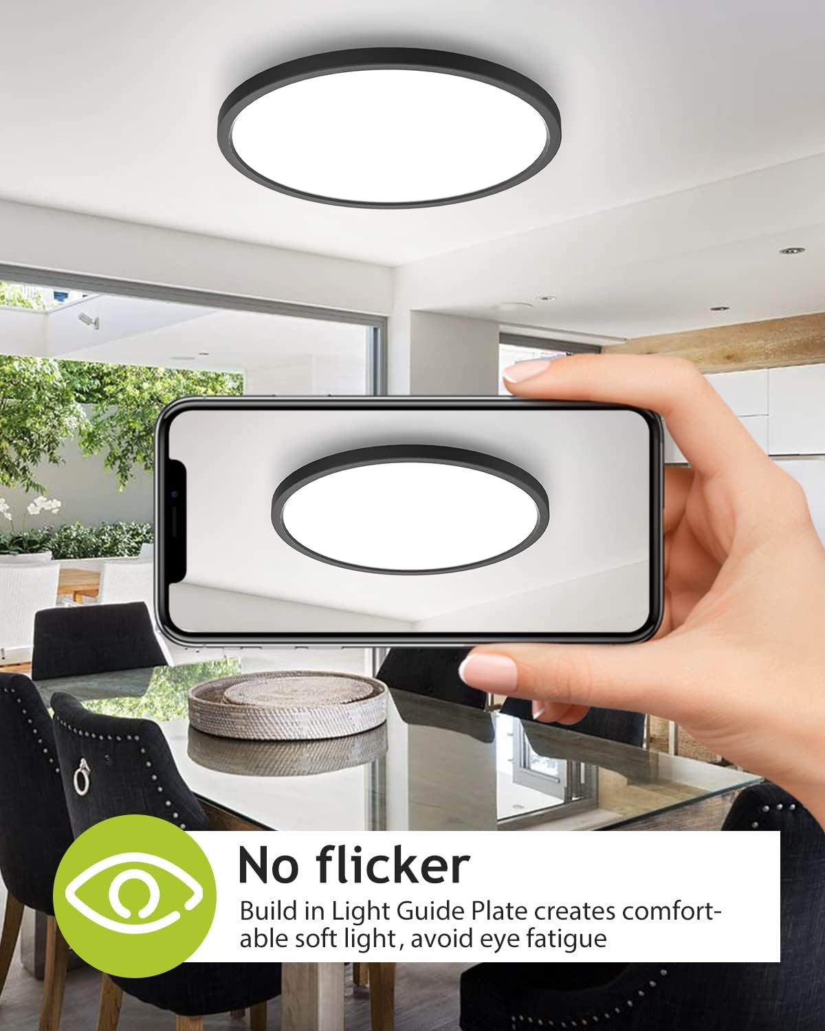 Detalle de Hepside Flush-Mount LED Ceiling Light, 12-Inch
