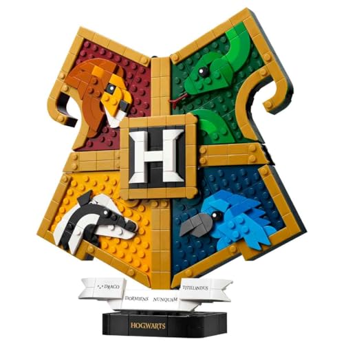 Detalle de LEGO Harry Potter Escudo de Casa de Hogwarts 76462 – Maqueta 3D y Decoración para la Habitación