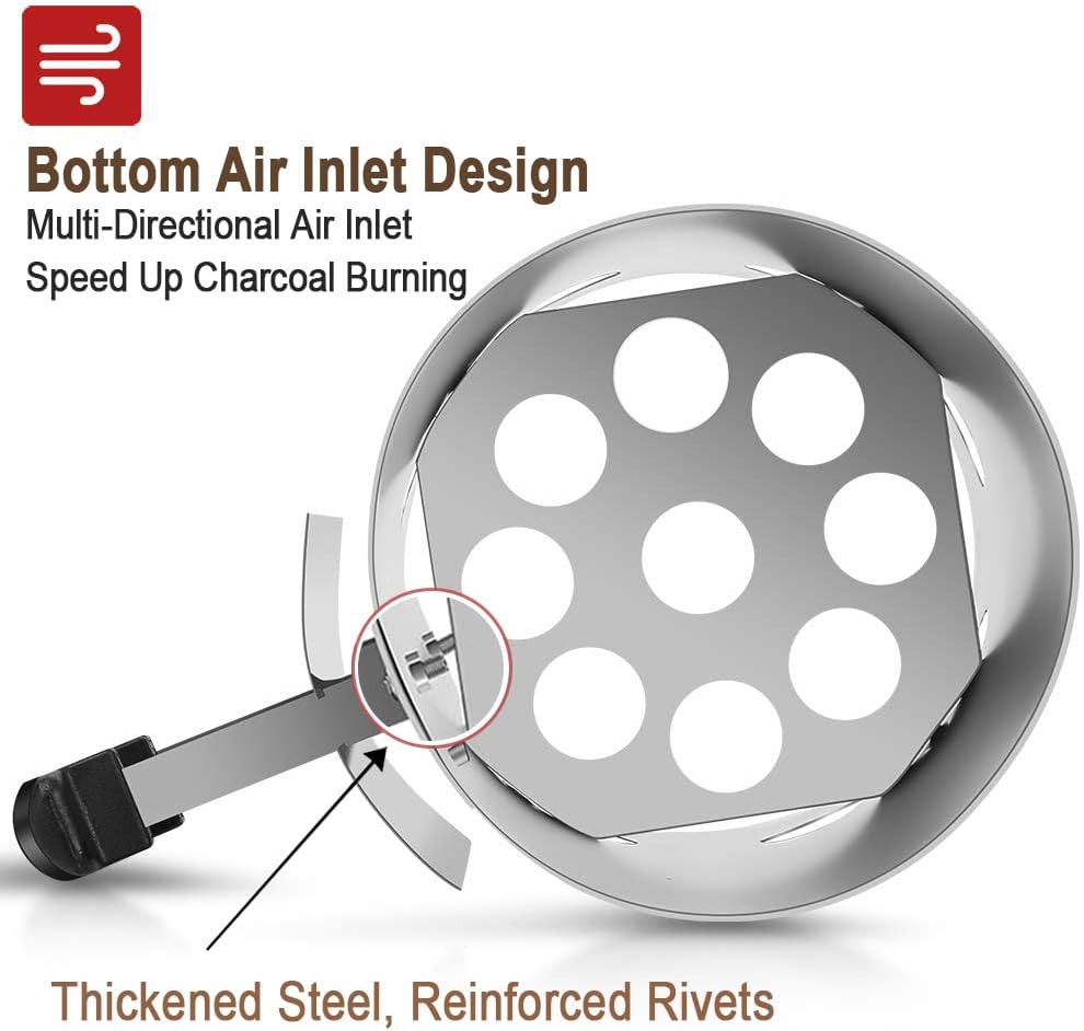 Thumbnail 3 de Beau Jardin Pro-Grade Chimney Starter (galvanised steel) – fast, even ignition for charcoal & briquettes