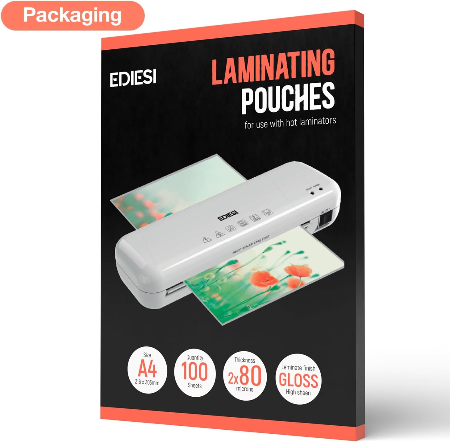 Thumbnail 4 de Ediesi Laminierfolien A4 100 Stück 📁