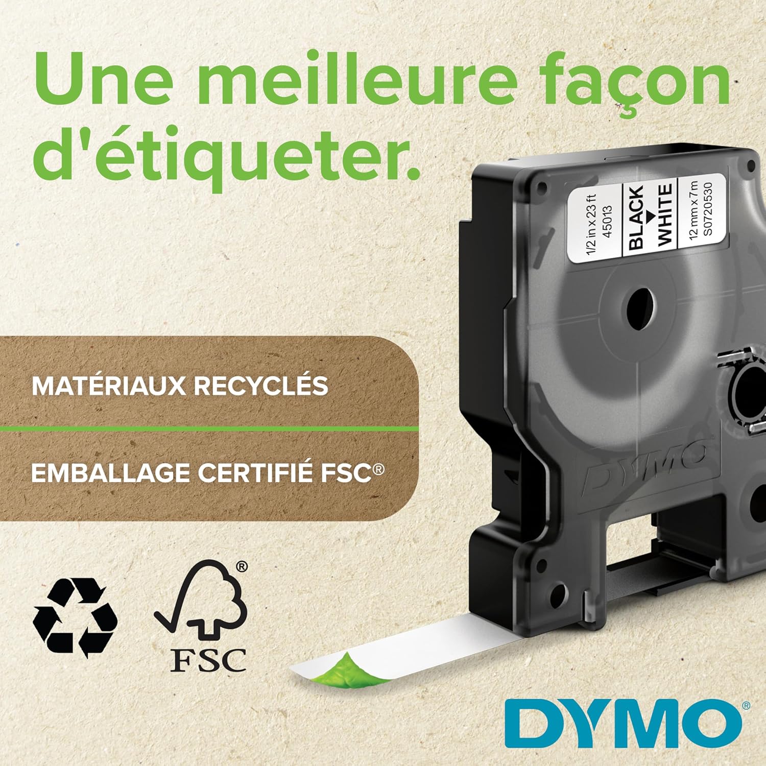 Detalle 2 de DYMO D1 étiquettes 9 mm rouleau