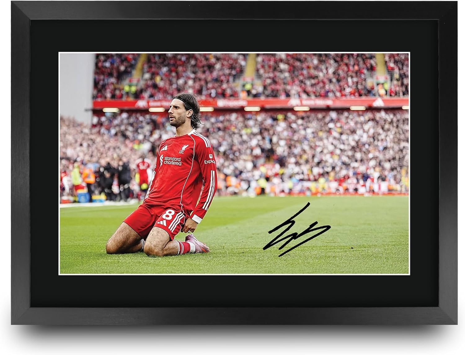 Thumbnail 5 de HWC Trading Dominik Szoboszlai Liverpool A4 Signed Autograph Picture (Framed, Portrait)