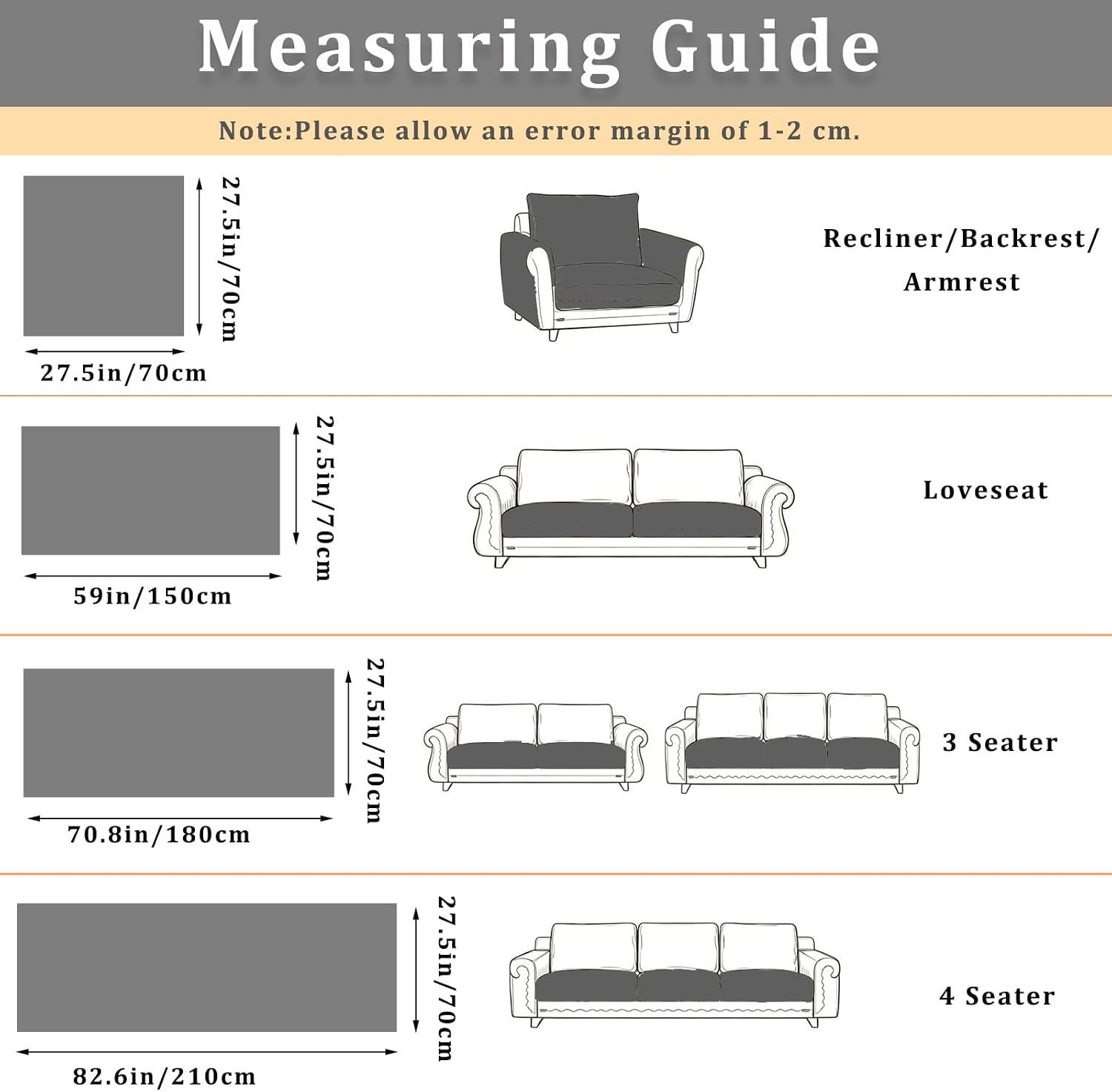 Thumbnail 6 de Sofa Armrest Cover, 27.5 x 27.5 in.