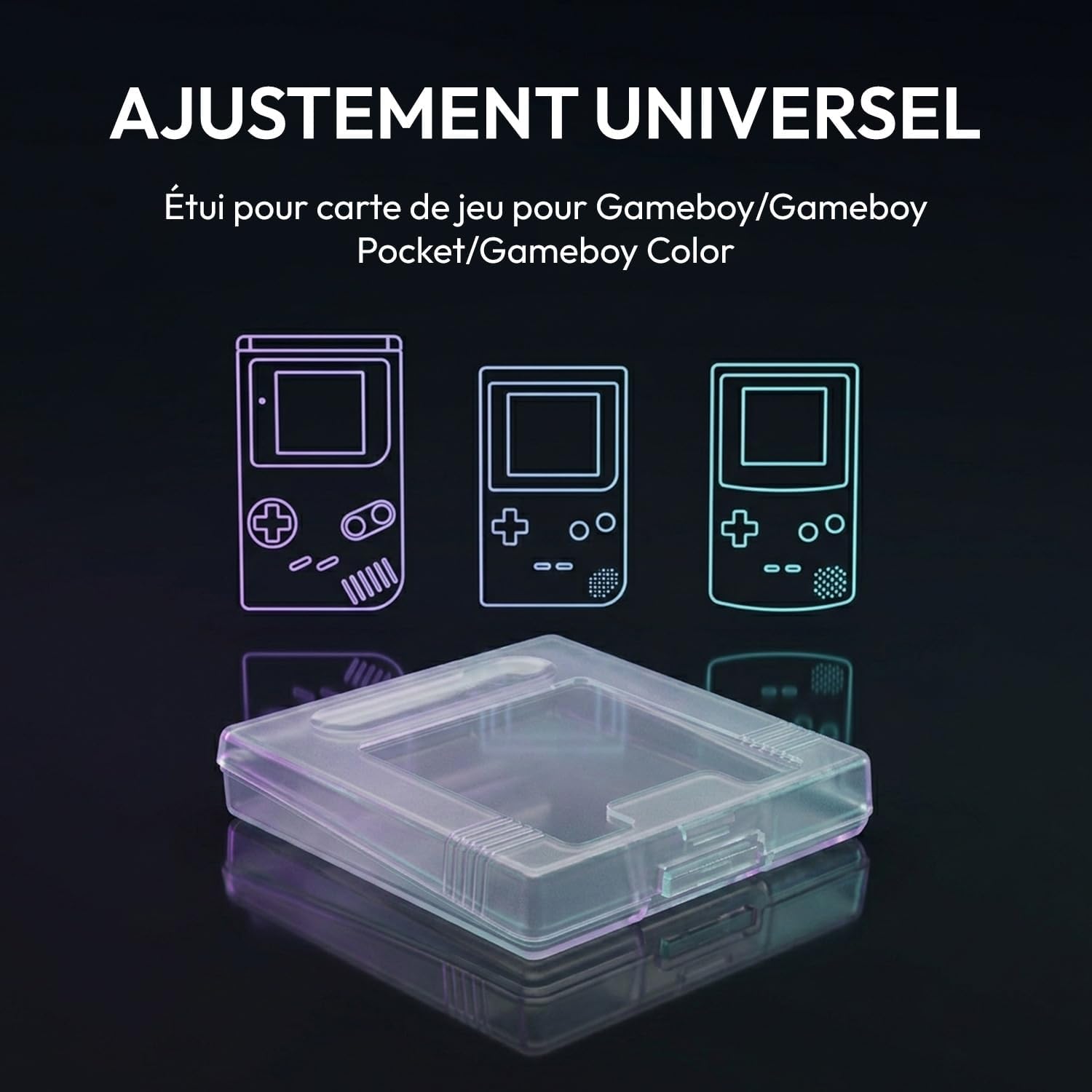 Detalle de Mcbazel 10 Pièces Housses de Protection Transparentes pour Cartouches Game Boy (GB, GBC, GBP)