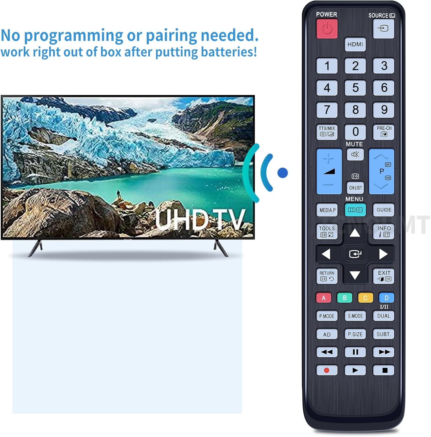 Detalle 2 de TCNOUMT BN59-01014A Remote Control Replacement for Samsung TVs