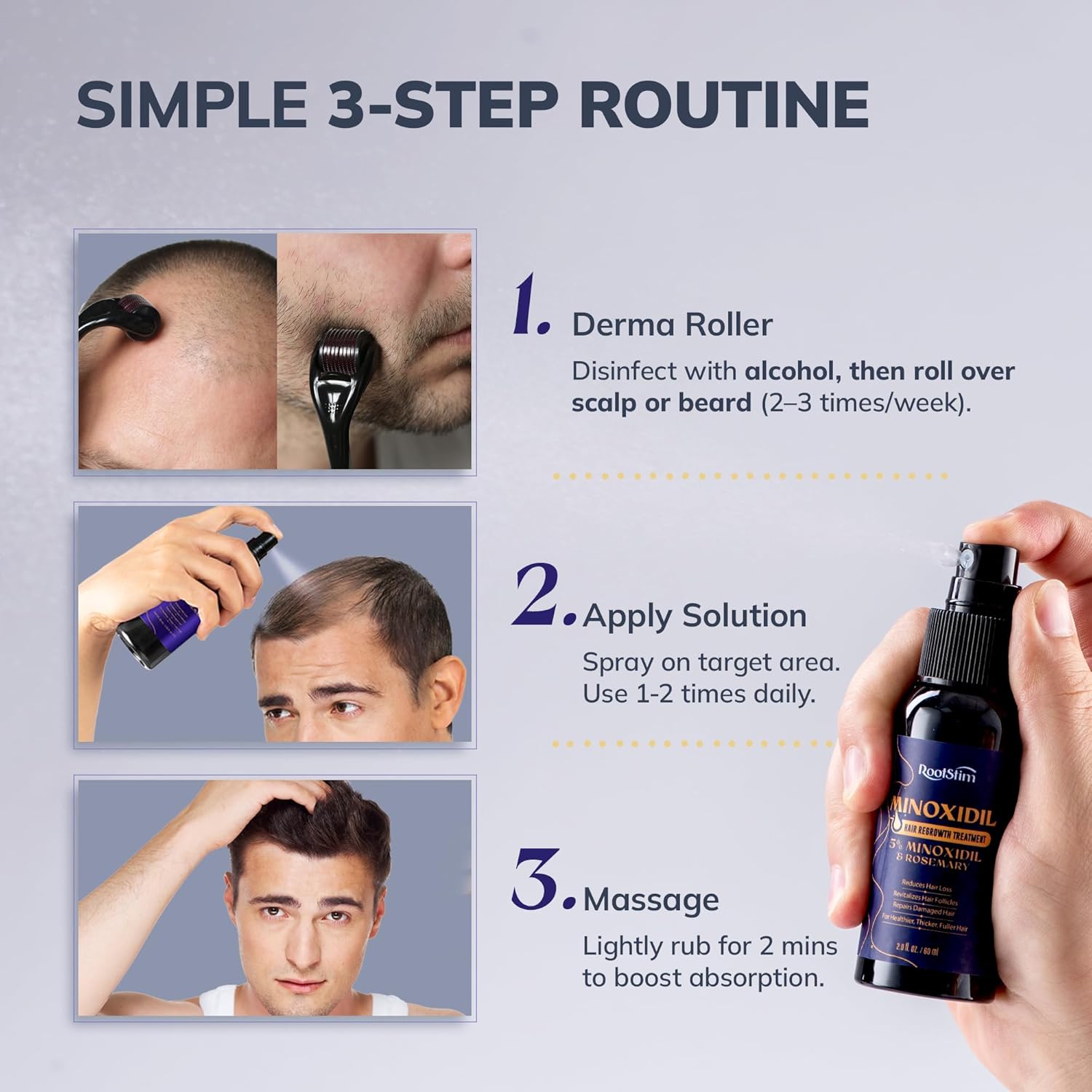 Thumbnail 6 de 5% Minoxidil Kit with 0.25mm Roller ⚙