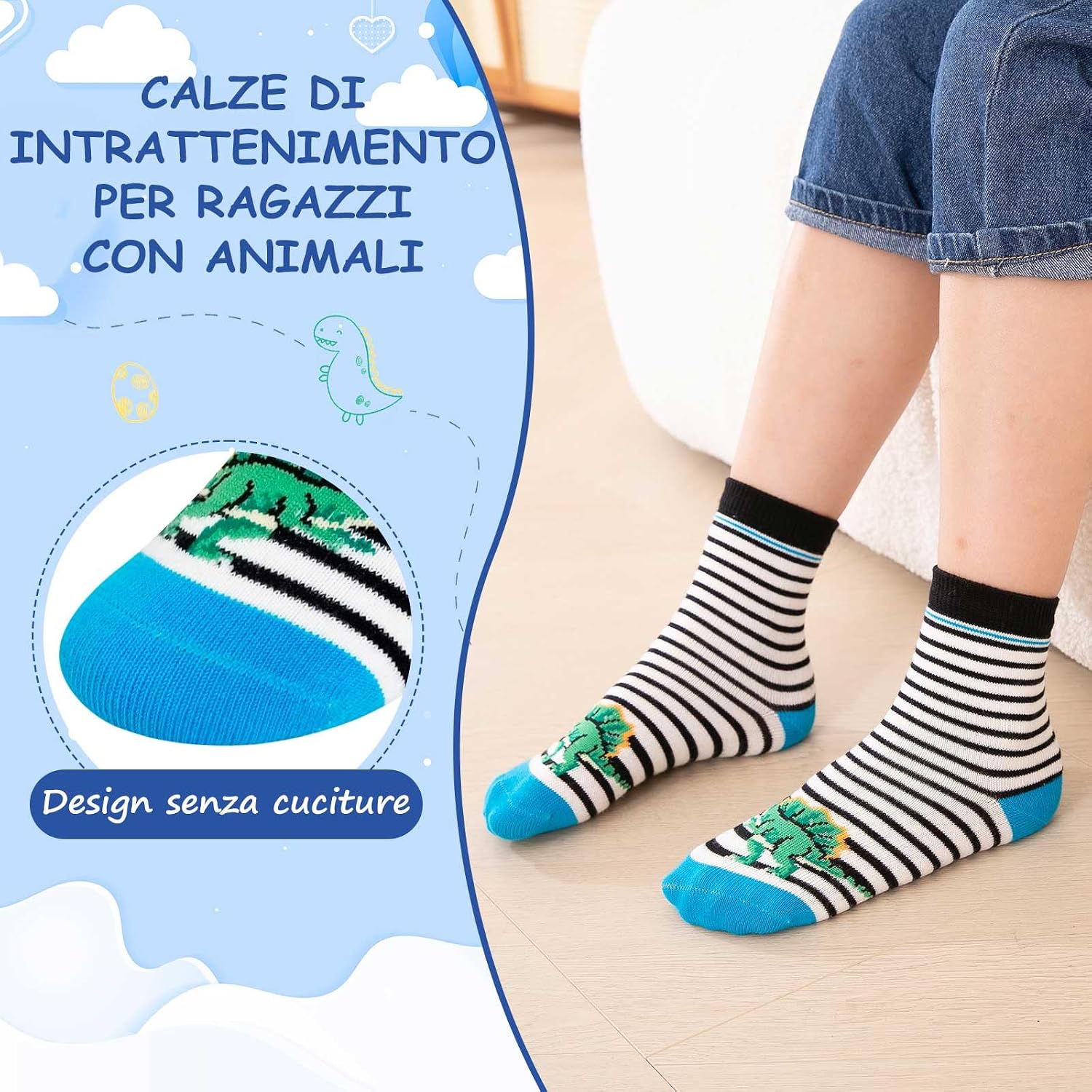Detalle 1 de LOFIR Calzini Divertenti Cotone Bimbo 2-12