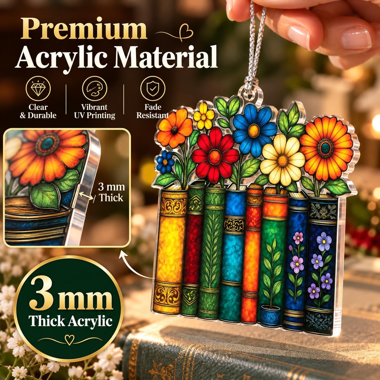 Detalle 2 de Christmas Book Ornament 2026