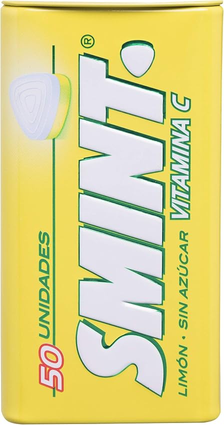 Detalle de Smint Limón Sin Azúcar, Caramelos en Lata 12x35g 🍬