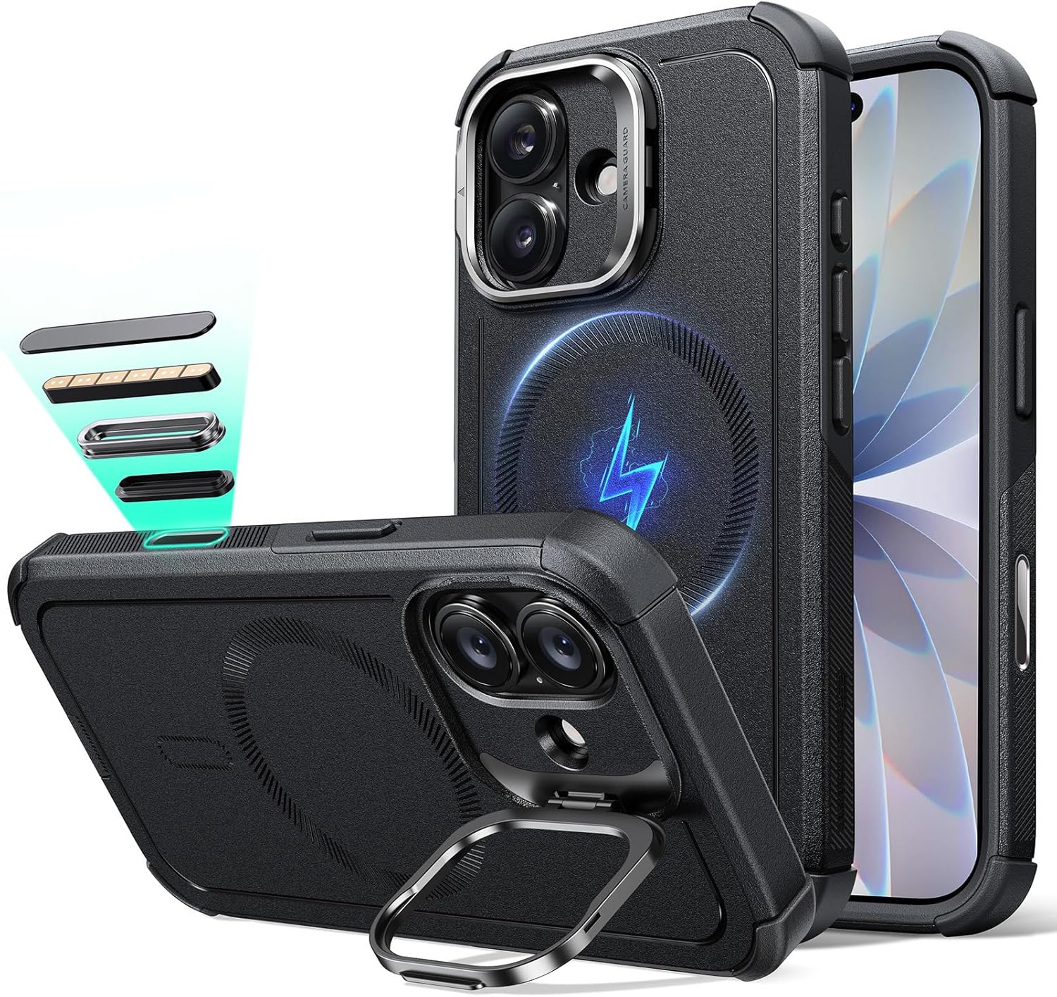 Thumbnail 6 de ESR Cyber Series iPhone 17 Pro Max Case with Stand in Green