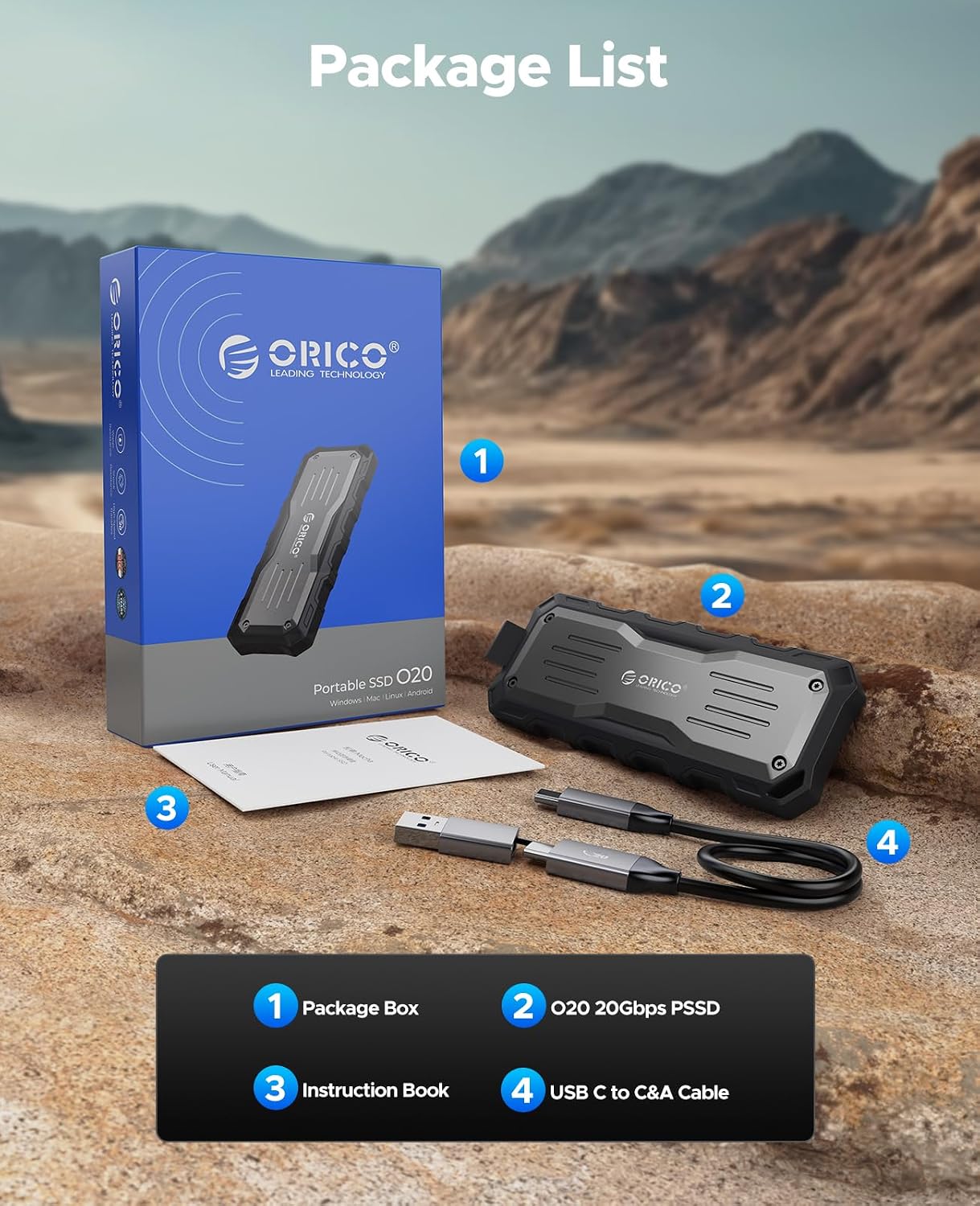 Thumbnail 6 de ORICO 512GB SSD Portátil USB 3.2 Gen 2x2 ⚡